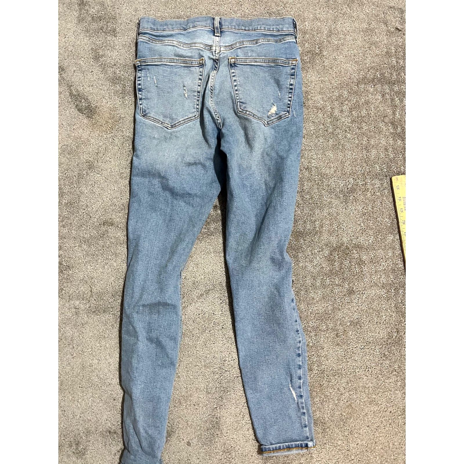 Topshop Topshop Jeans Moto 28 Mid Rise Skinny Medium Blue Denim Casual Women Adult Regular 5-Pocket Design Button Closure Machine Washable Cotton Blend Size 28" / US 6 / IT 42 - 3 Thumbnail