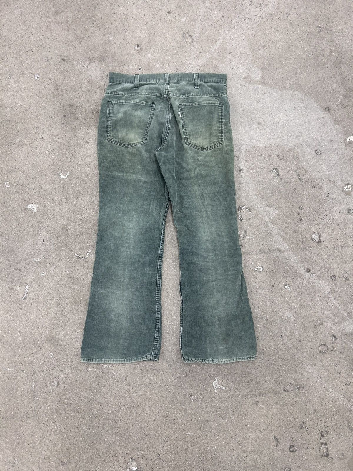 Levi's Vintage Levi’s Corduroy Flares Jeans Green 70s Hippie Size US 30 / EU 46 - 2 Thumbnail