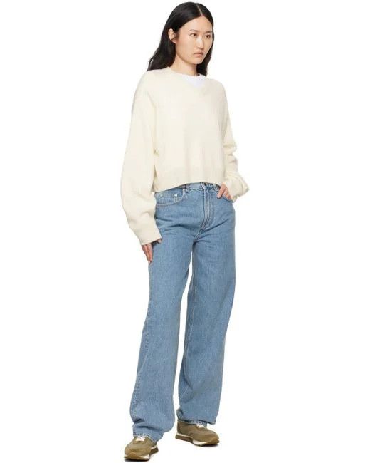 Loulou de Saison o1s22i1n1024 Organic Cotton Samur Jeans in Blue Size 24" / US 00 / IT 34 - 4 Thumbnail