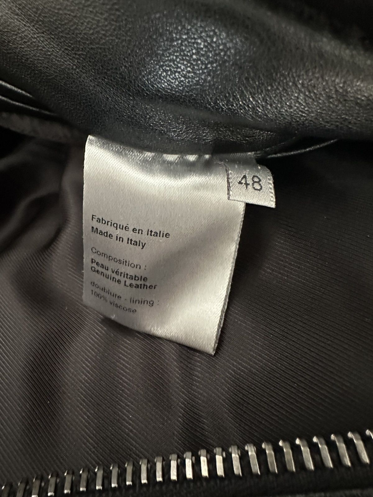 Dior × Hedi Slimane Dior Homme AW04 “VOTC” fur hooded leather jacket Size US M / EU 48-50 / 2 - 21 Thumbnail