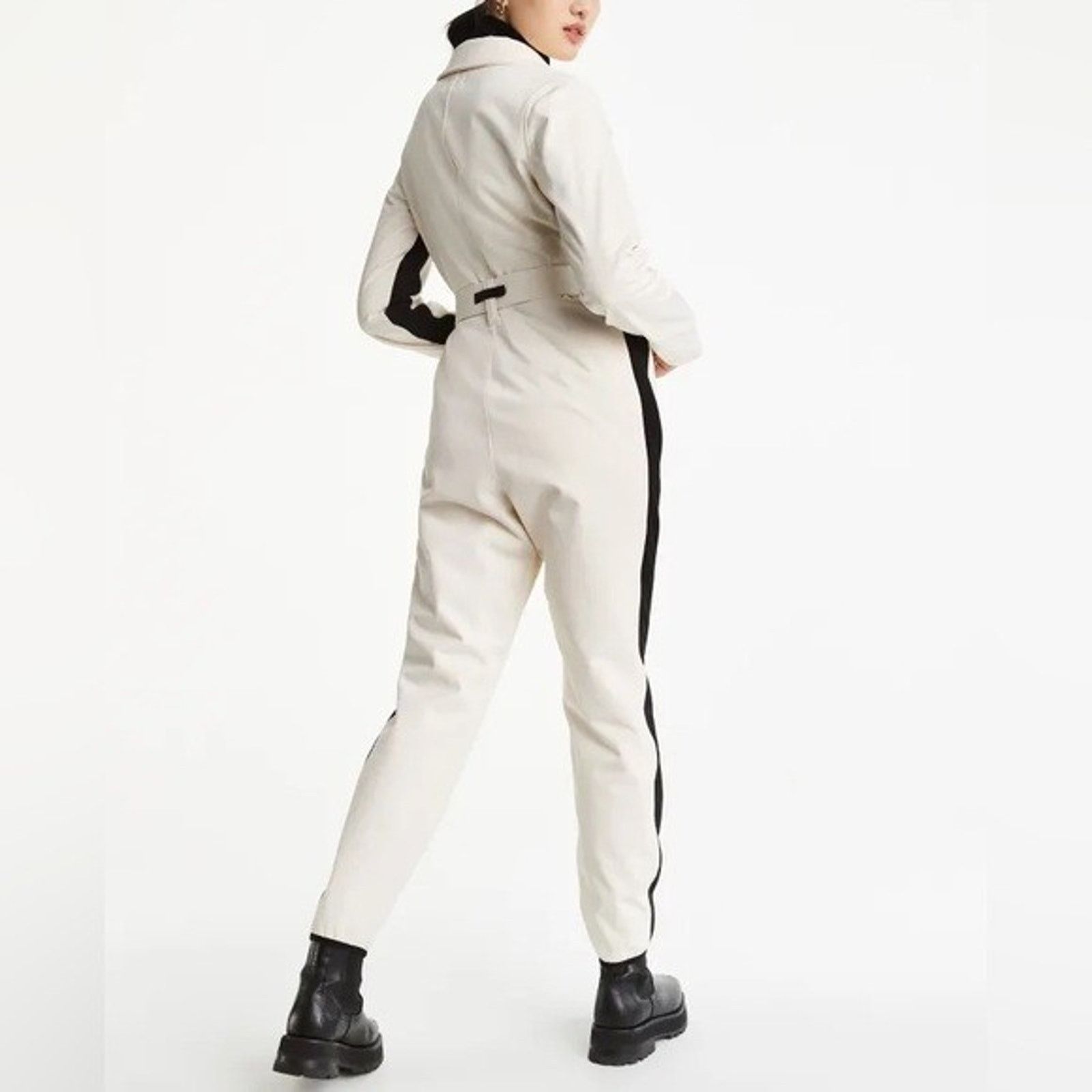 DKNY DKNY Insulated Furs One-Piece Ski Snowbib Suit Winter Belted Size L / US 10 / IT 46 - 2 Thumbnail