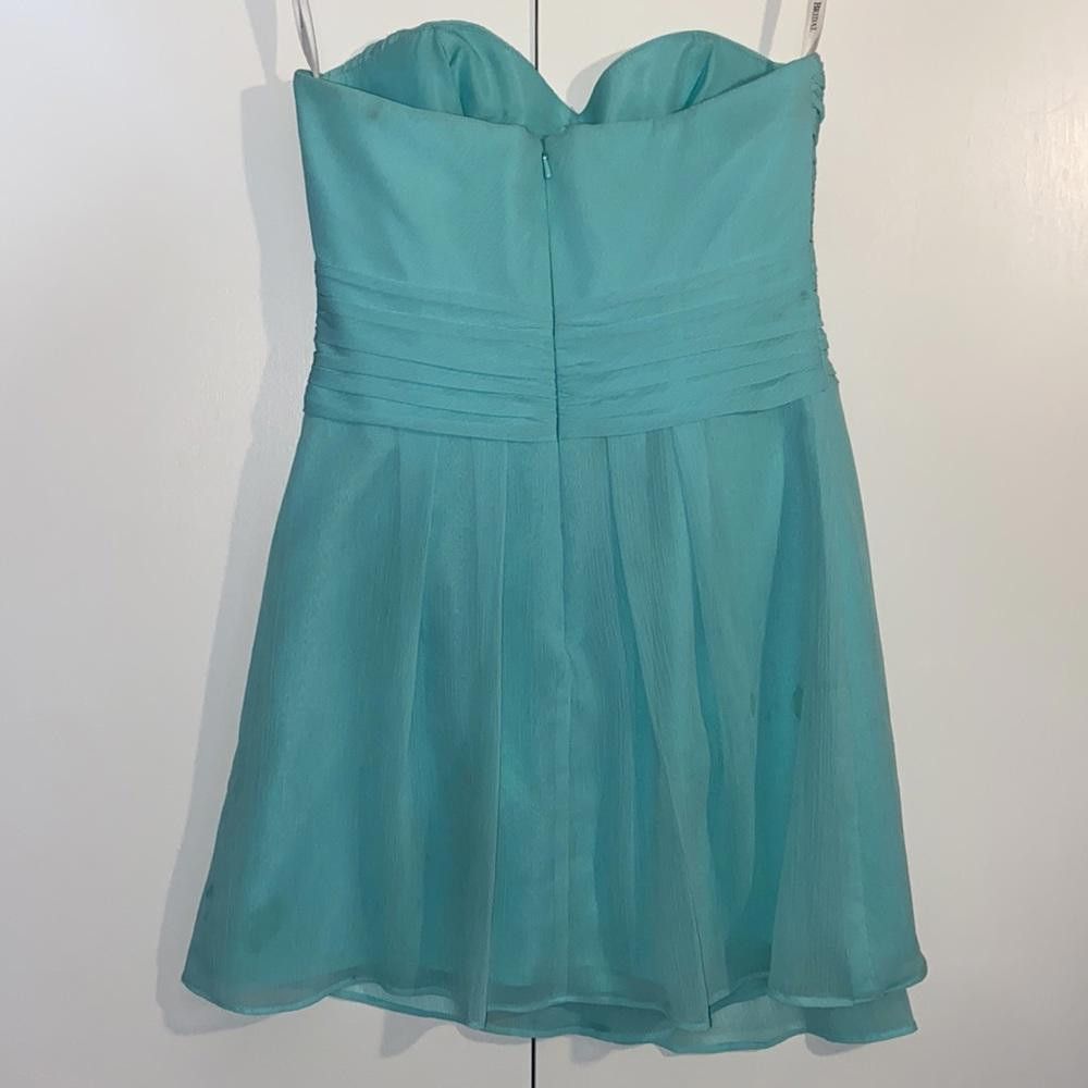 Designer David’s Bridal l Crinkle Chiffon Sweetheart Dress Size 2 Size XS / US 0-2 / IT 36-38 - 5 Thumbnail