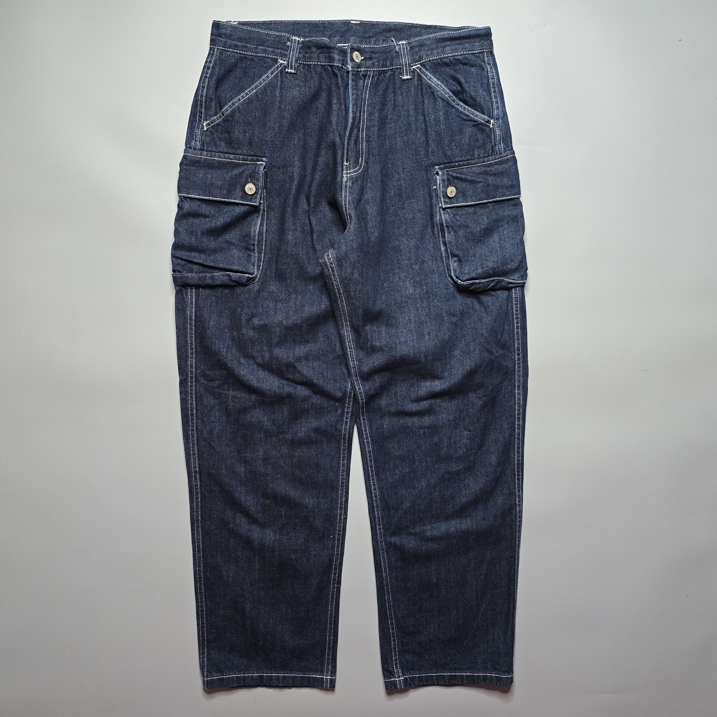 KOJIMA GENES Kojima Genes Japan - Cargo Pocket Indigo Jeans Size US 36 / EU 52 - 1 Thumbnail