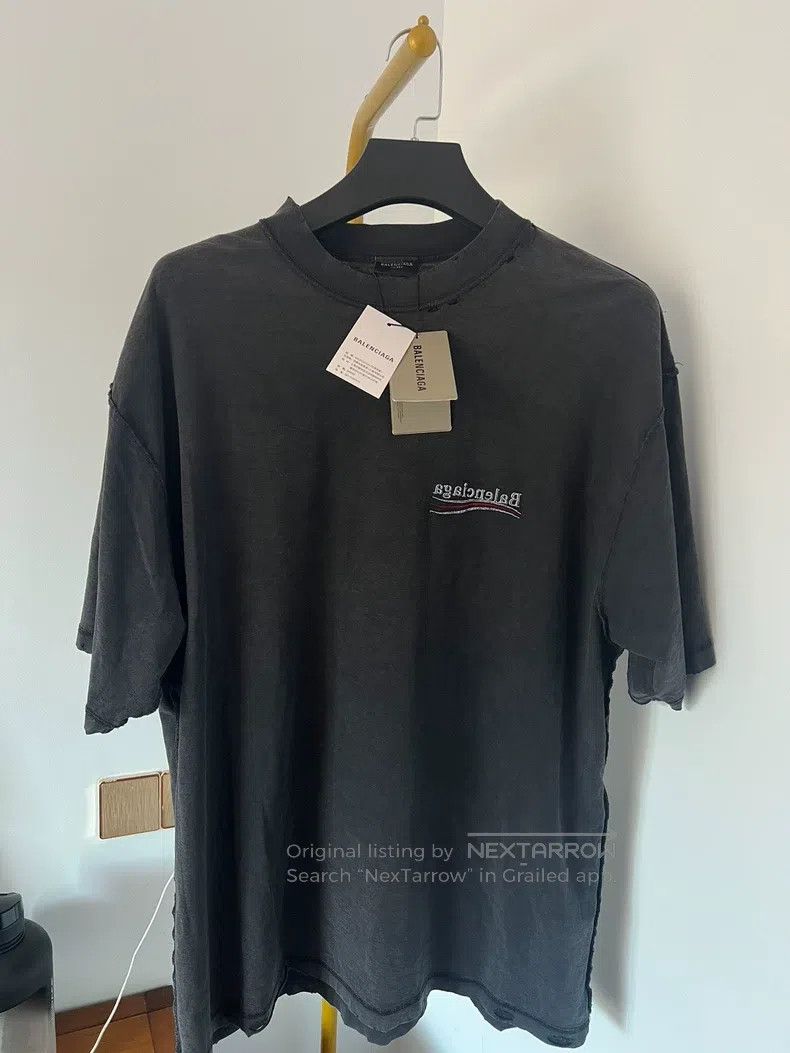 Balenciaga Balenciaga Reversed Logo Coke Embroidered Short Sleeve L S Size US L / EU 52-54 / 3 - 1 Thumbnail