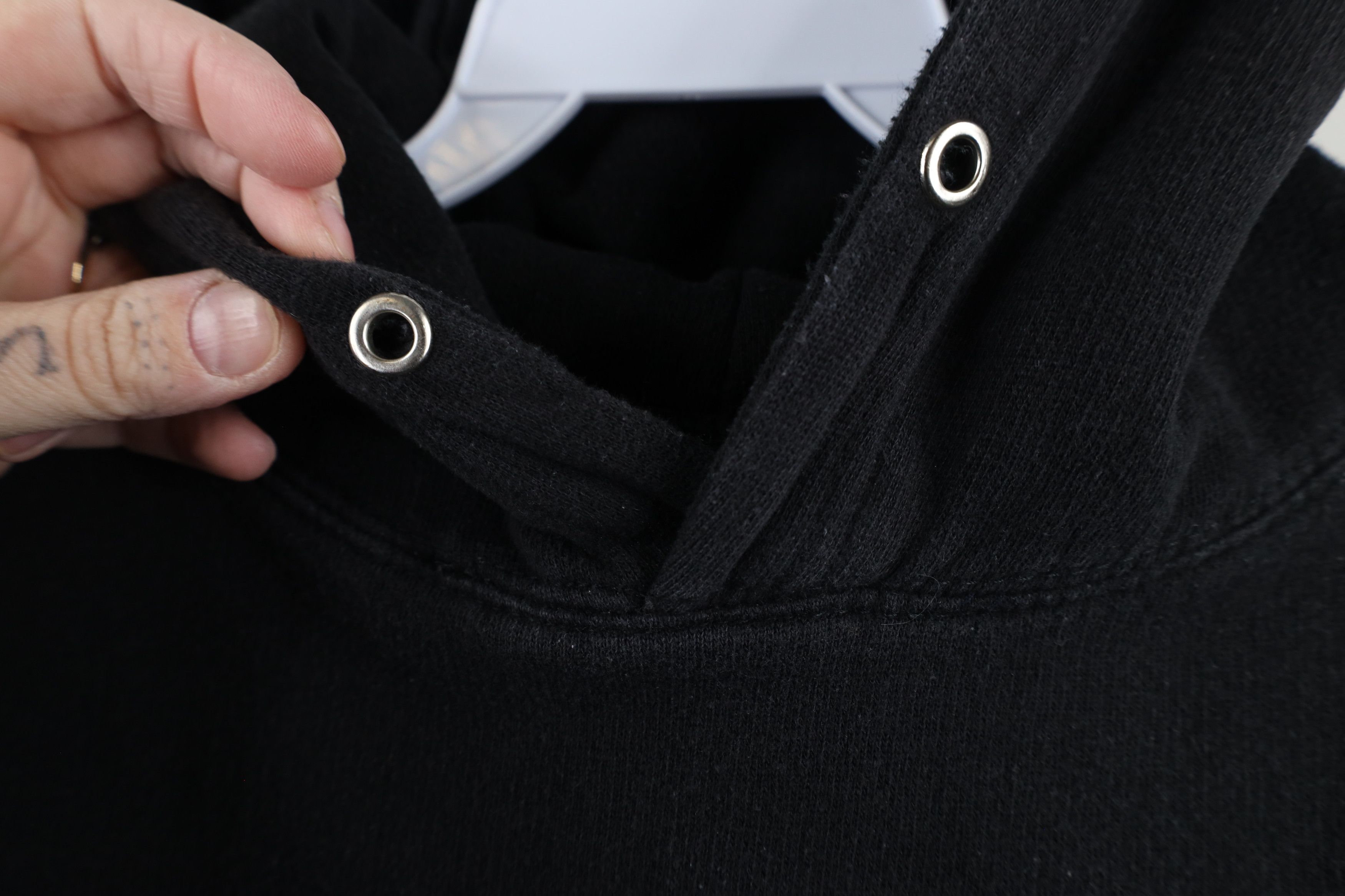 Vintage Vintage 90s Streetwear Boxy Fit Hoodie Sweatshirt Black Size XL / US 12-14 / IT 48-50 - 8 Thumbnail