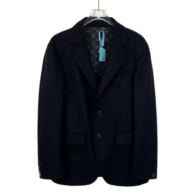 Louis Vuitton Louis Vuitton Single breasted coat with full print of wool Size US S / EU 44-46 / 1 - 1 Thumbnail