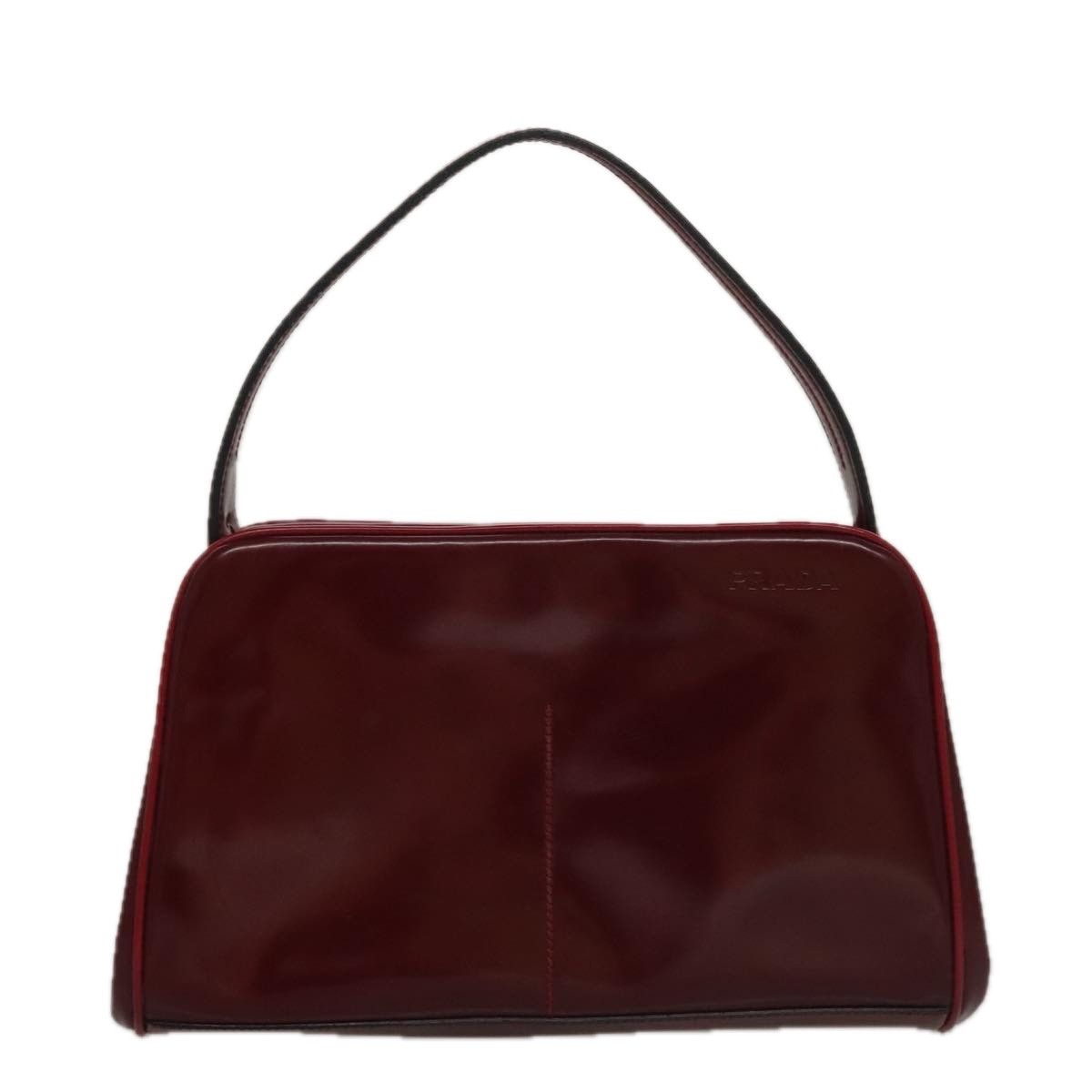 Prada Burgundy Patent Leather Handbag (Pre-Owned) Size ONE SIZE - 1 Thumbnail