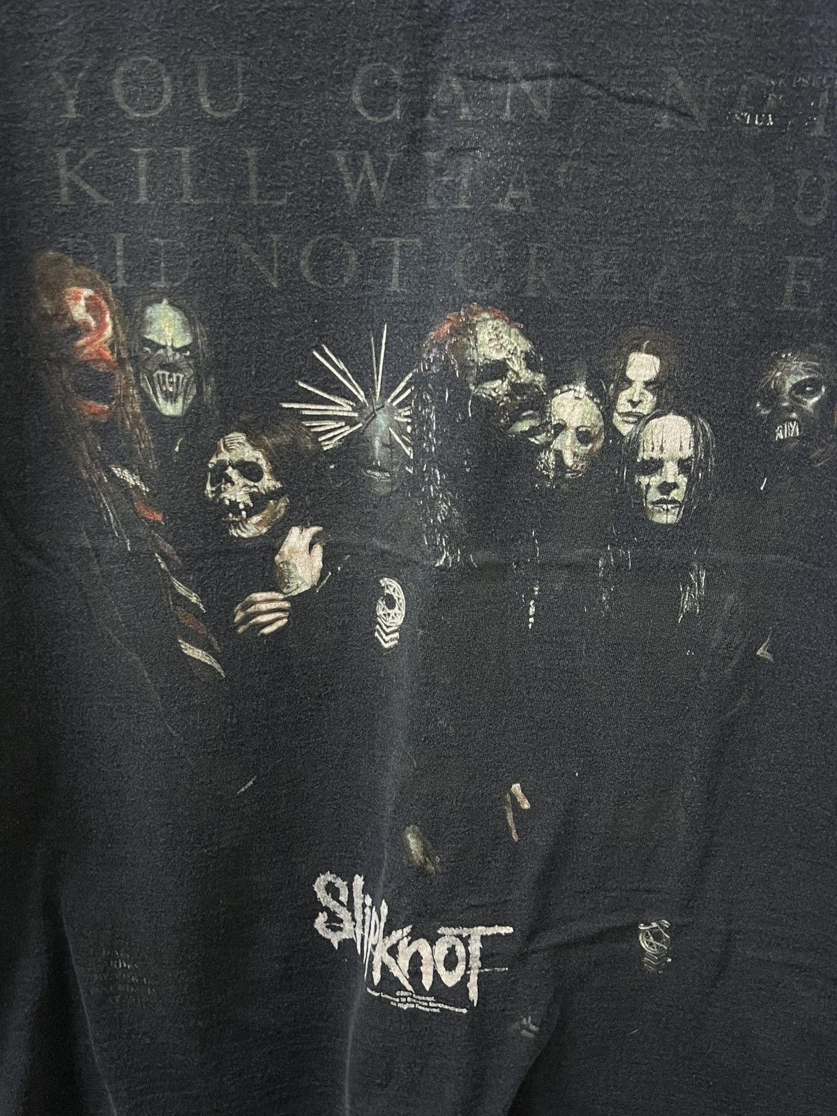 Band Tees Slipknot t shirt mens Medium Black 2007 Size US M / EU 48-50 / 2 - 3 Thumbnail