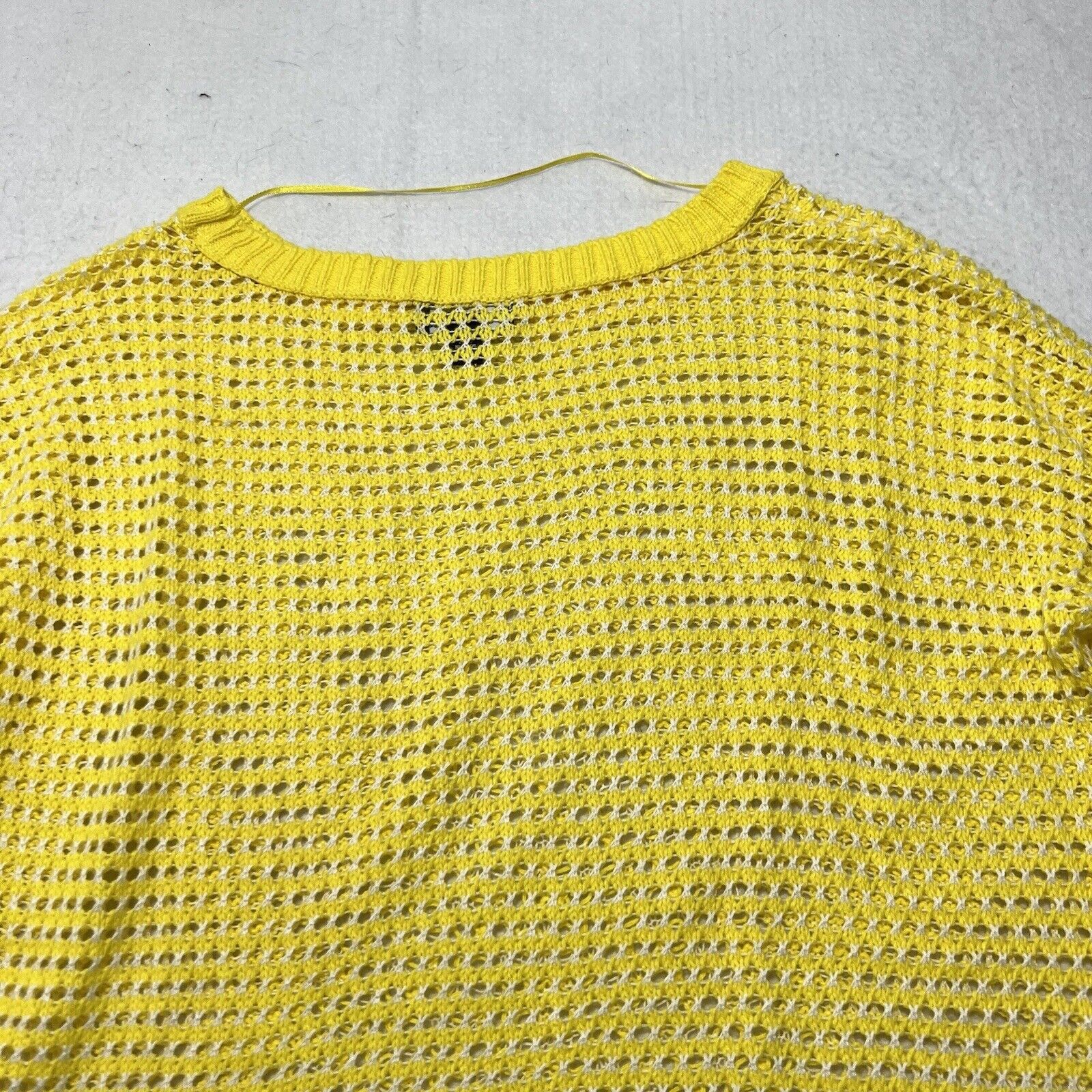 Other a.n.a Small Open Knit Sweater Bright Yellow Pullover Top Size S / US 4 / IT 40 - 10 Thumbnail