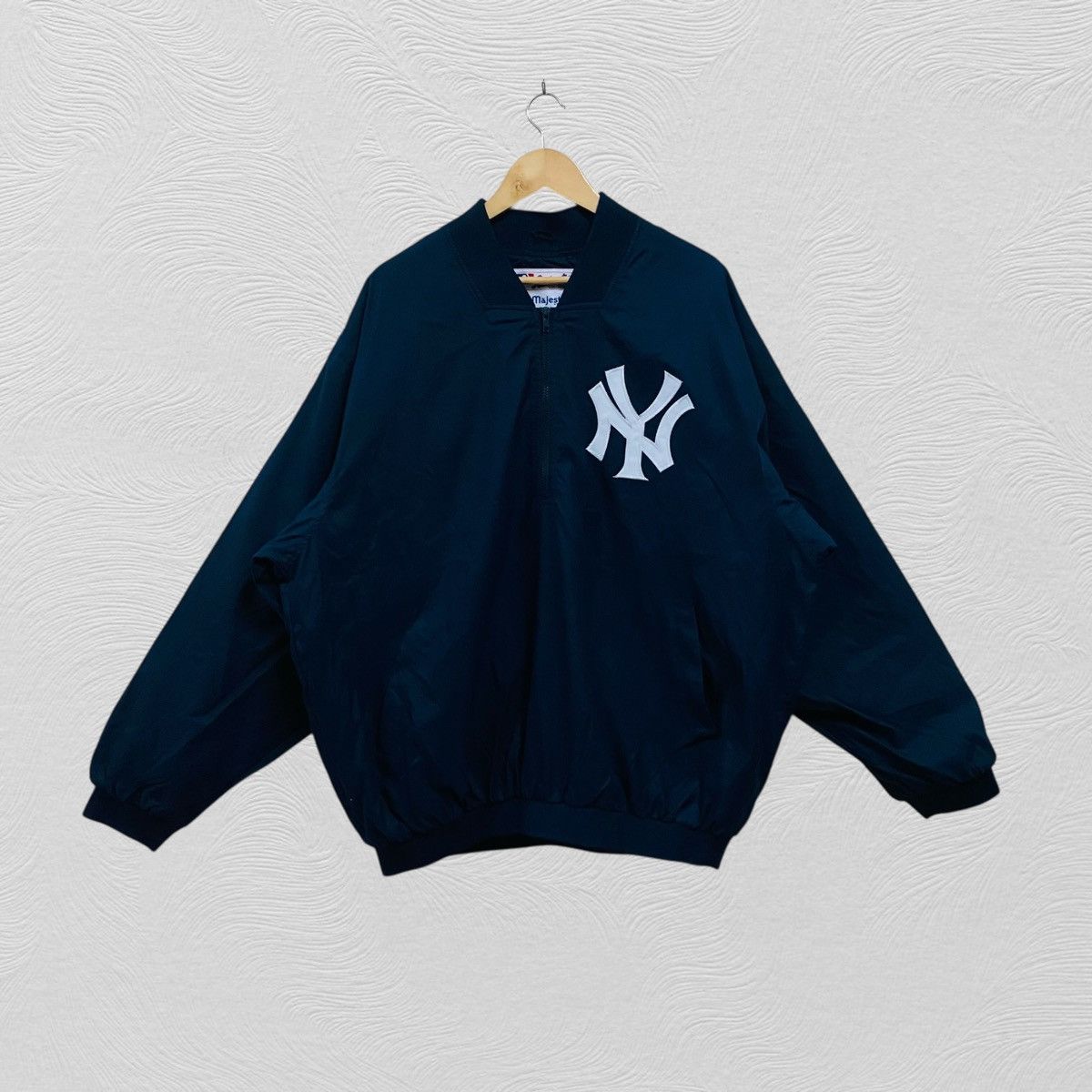 Majestic Vintage newyork yankees MLB lighjacket half zipper Size US XXL / EU 58 / 5 - 1 Thumbnail