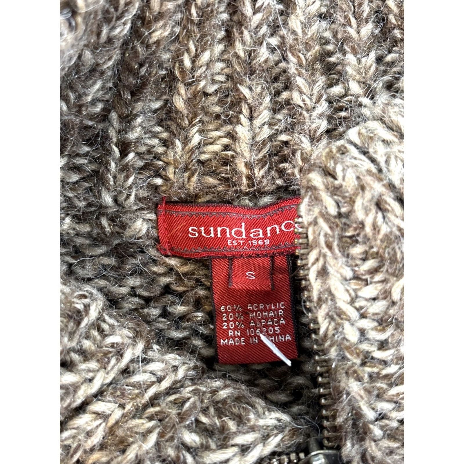 Vintage VINTAGE Sundance Vest Women S Mohair Knit Full Zip 90s Brown Size S / US 4 / IT 40 - 4 Thumbnail