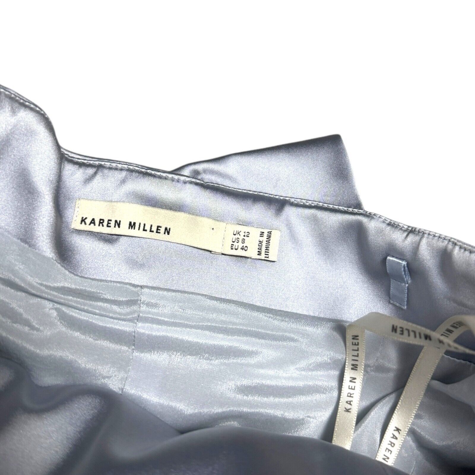 Karen Millen STUNNING Karen Millen Shiny Silver Sleeveless Mini Dress Size M / US 6-8 / IT 42-44 - 3 Thumbnail