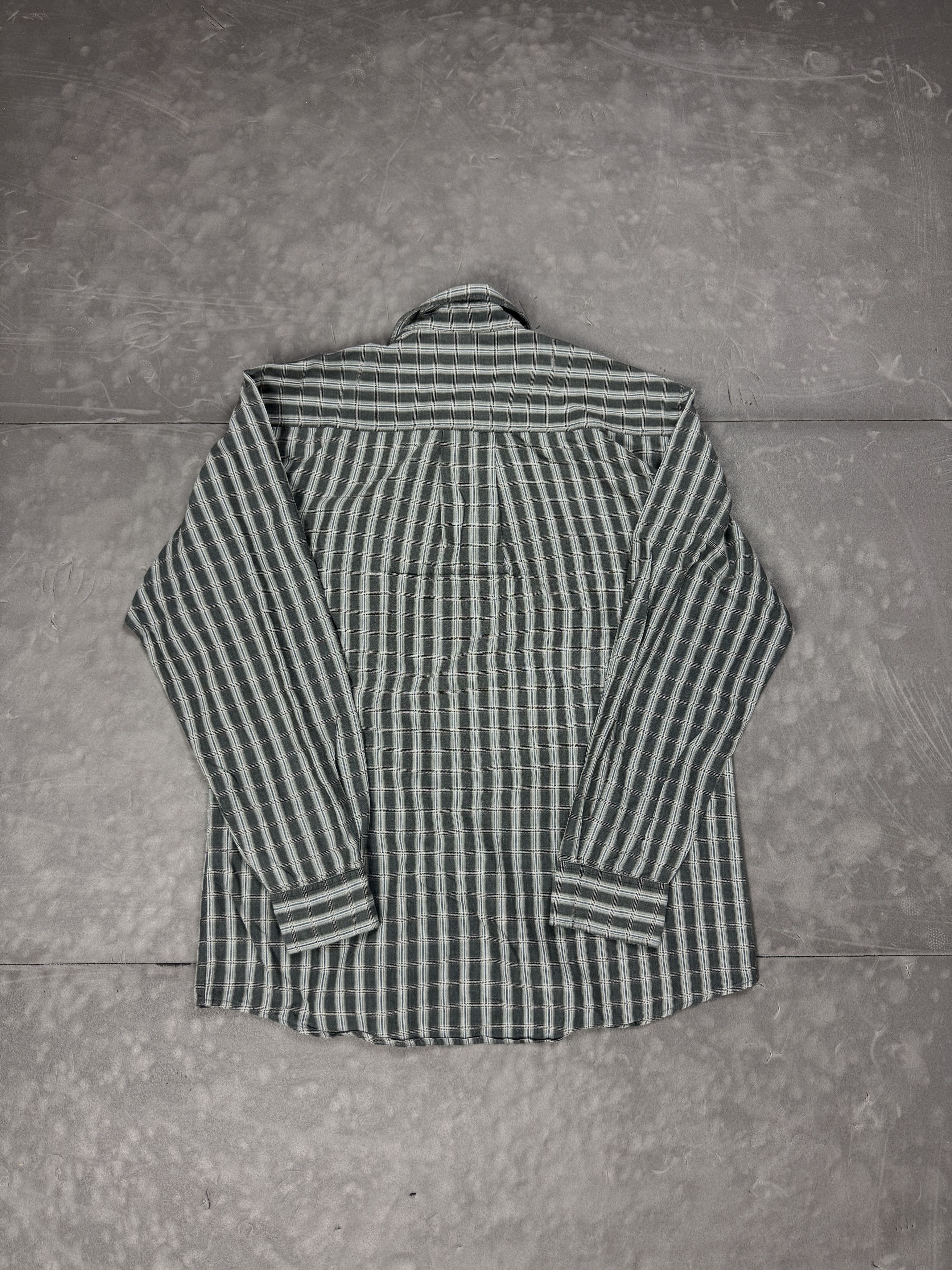 Camel × Vintage Vintage oversize striped shirt 90s 80s y2k boxy retro Size US L / EU 52-54 / 3 - 2 Thumbnail