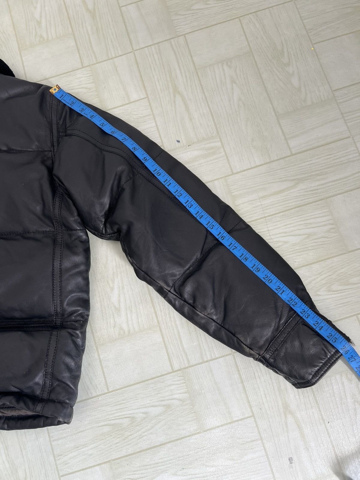Avirex GRAIL🔥90s Avirex Genuine Sheep Leather Fur Neck Down Jacket Size US M / EU 48-50 / 2 - 15 Thumbnail