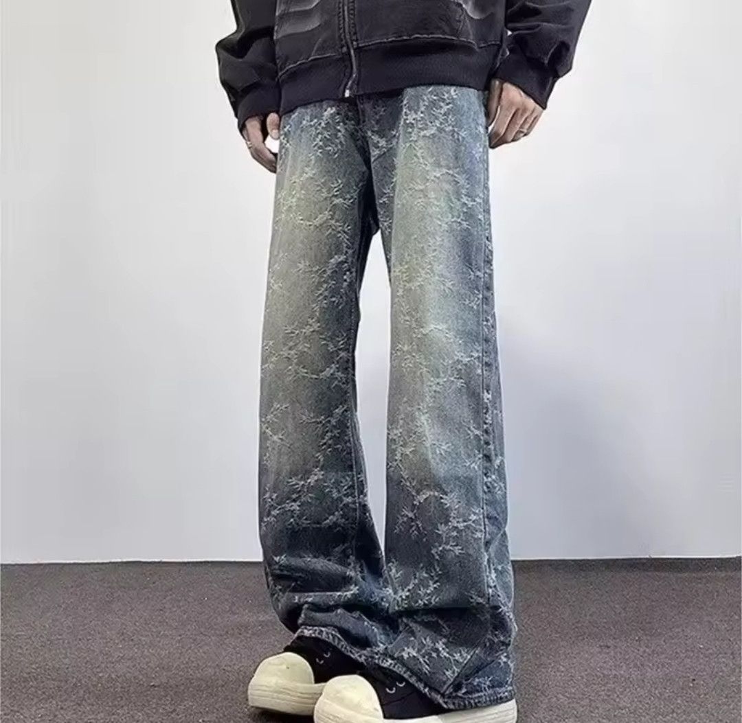 Japanese Brand × Jean Y2K Vintage Avant Garde Graffiti Harajuku Print Street Jeans Size US 33 - 1 Thumbnail