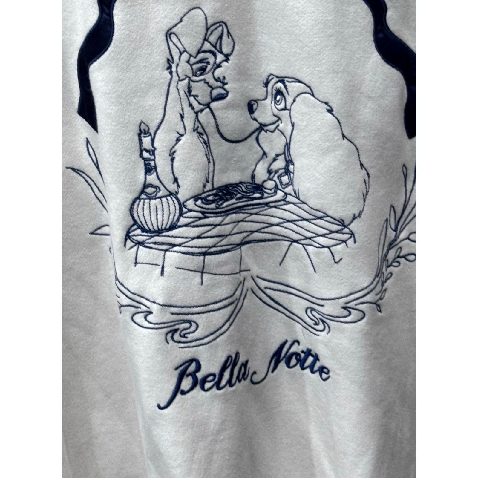 Disney WOMEN'S Disney Our Universe Embroidered Belle Notte Sweater Sweatshirt 2XL Multicolor Long Sleeve Pullover Womens Size XXL / US 16-18 / IT 52-54 - 6 Thumbnail