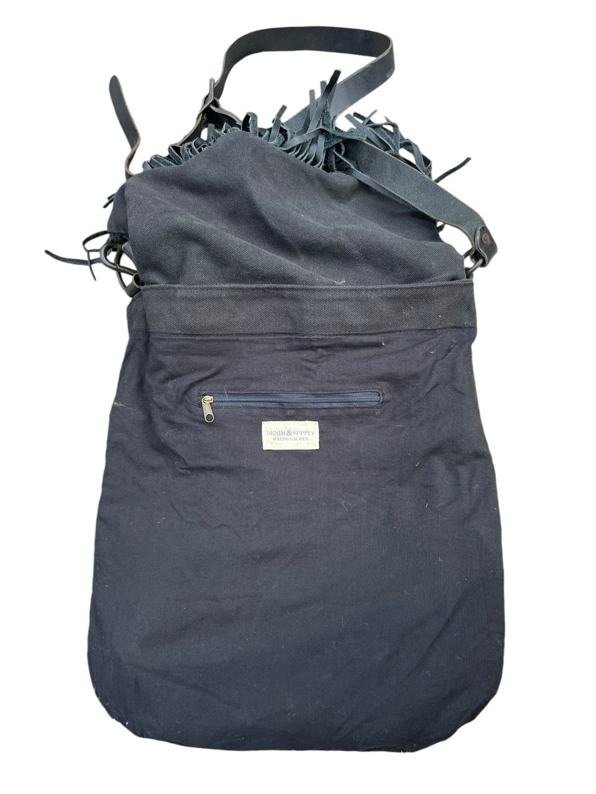 Leather Vintage Ralph Lauren Checks Wool Fringe Leather 2 Way Bag Size ONE SIZE - 22 Thumbnail