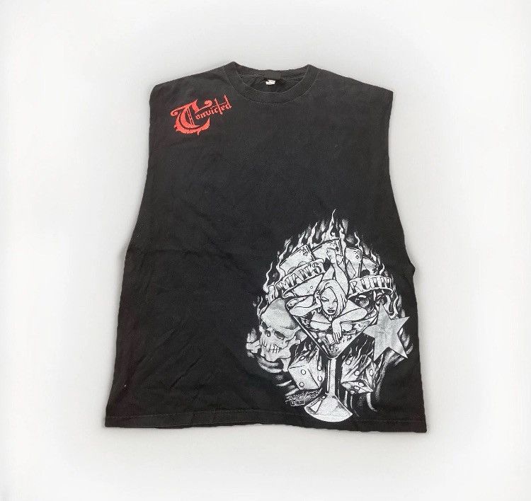 Famous Stars And Straps × Vintage Y2K Convicted Clothing Old Folsom Prison Art Tee Shirt Size US XL / EU 56 / 4 - 1 Thumbnail
