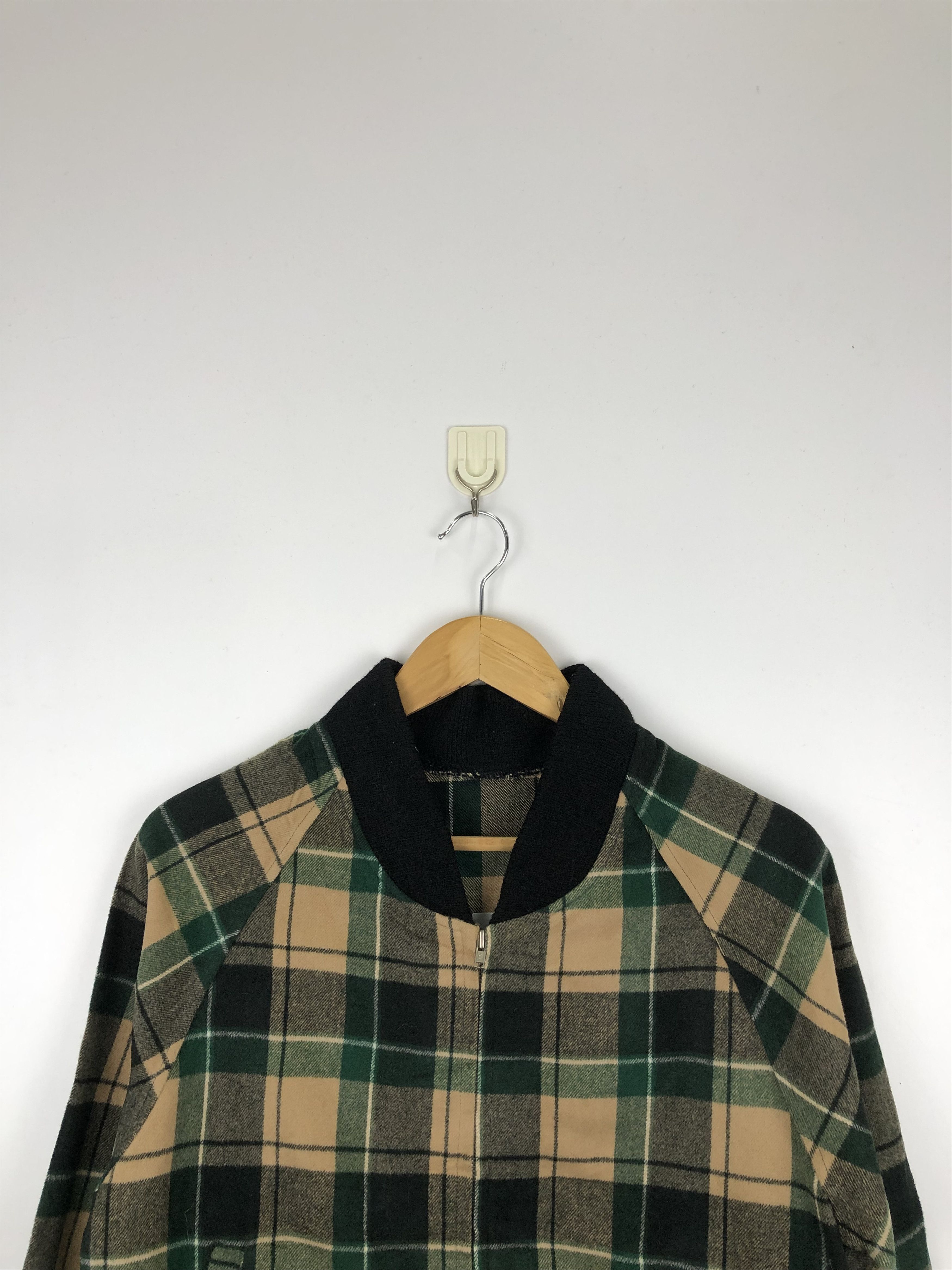 Japanese Brand Vintage Japanese Brand Zipper Varsity Jacket Checkered V0446 Size US M / EU 48-50 / 2 - 2 Thumbnail