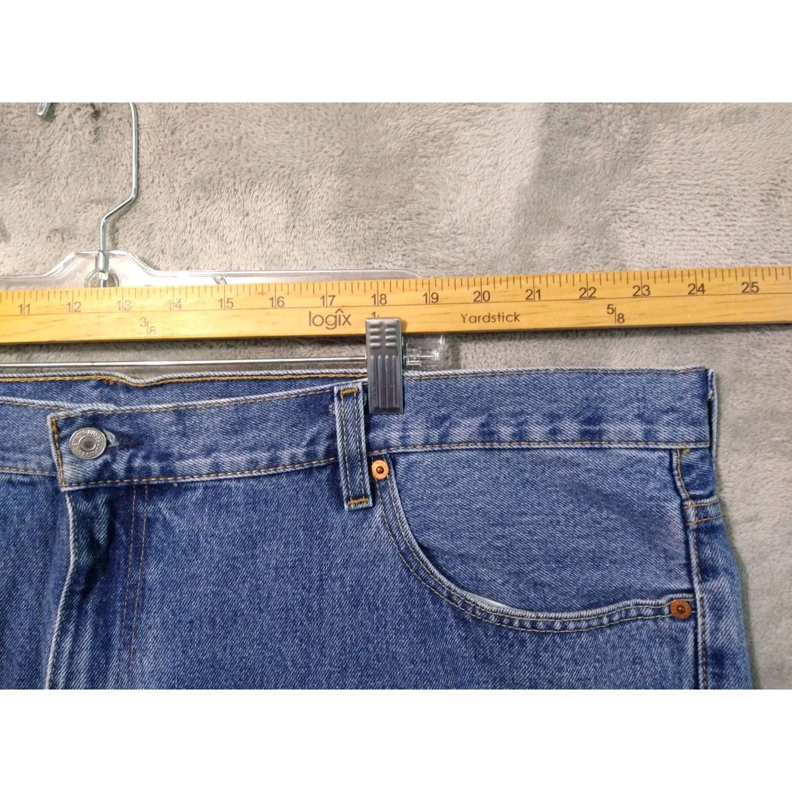 Levi's Levis 550 Jeans Mens 48x30 Blue Denim Relaxed Fit Tapered Leg Medium Wash Size US 32 / EU 48 - 3 Thumbnail