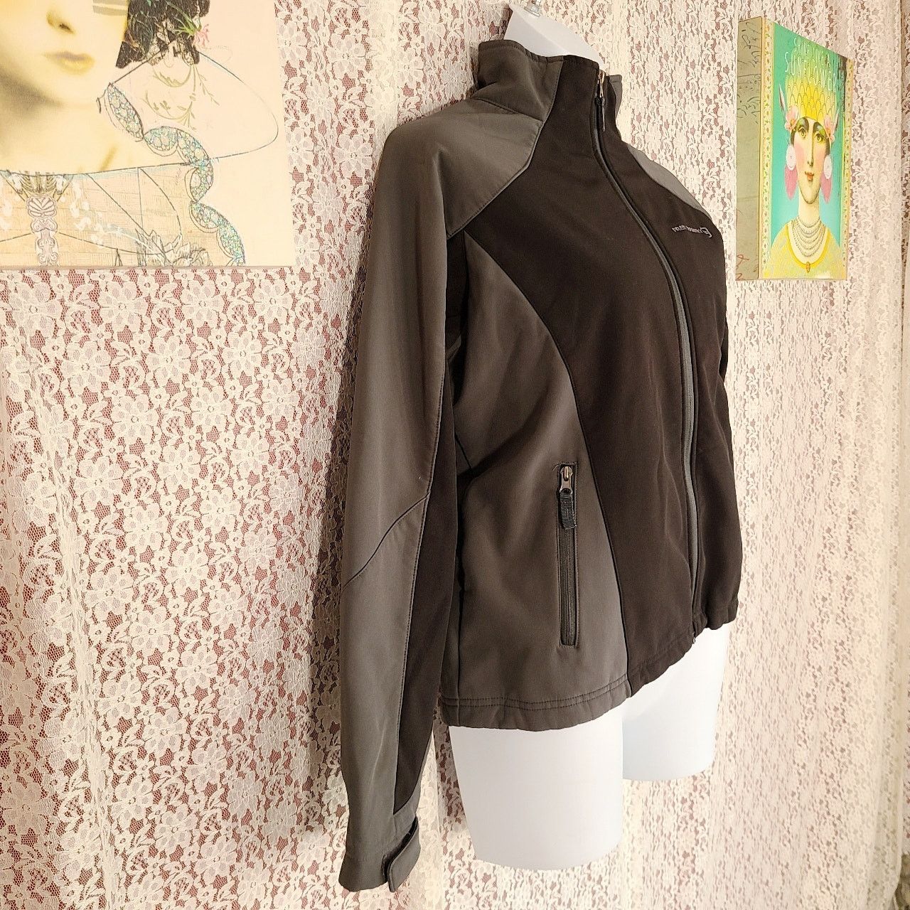 Free Country Free Country black gray full zip colorblock jacket size xl Size US XL / EU 56 / 4 - 2 Thumbnail