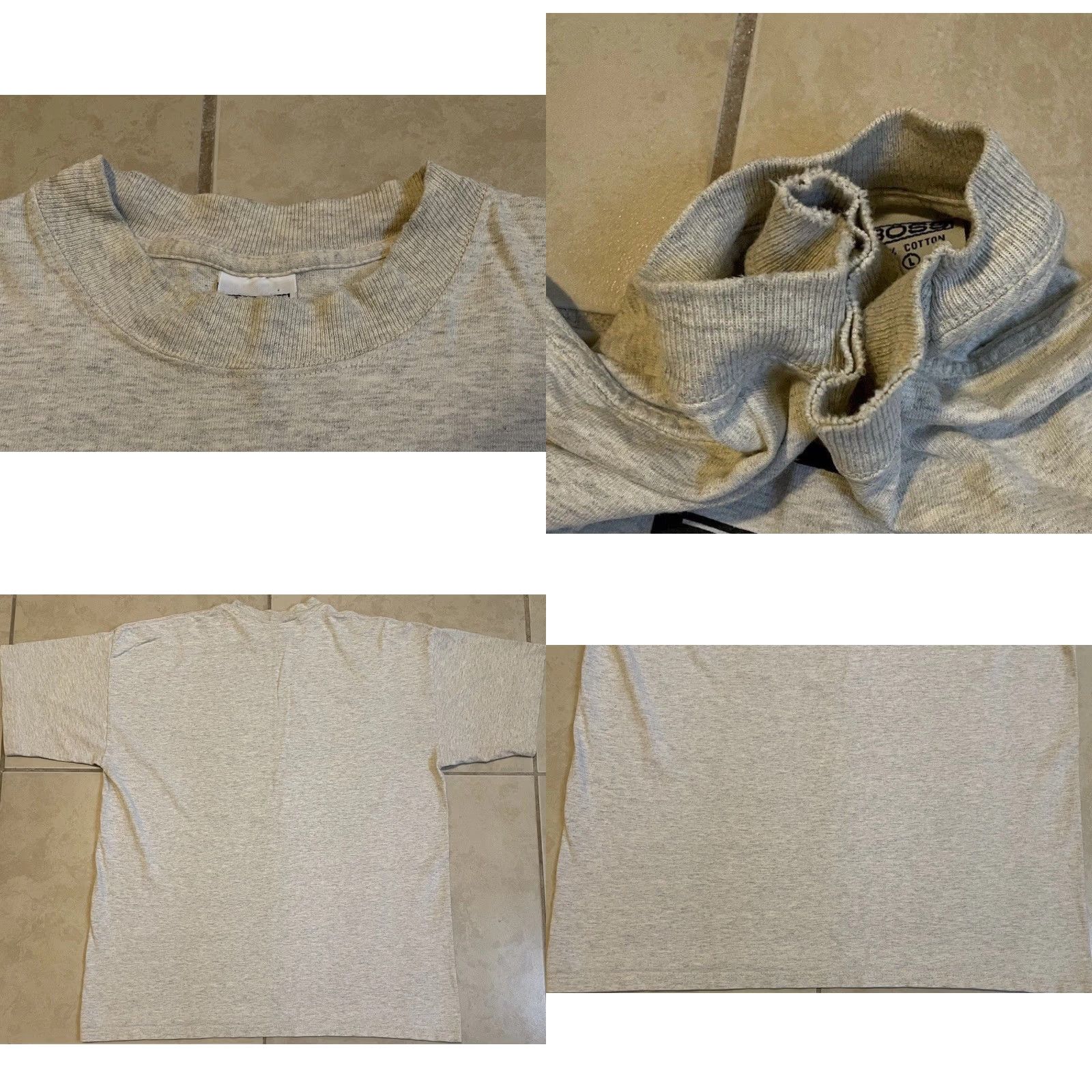 Vintage VINTAGE 90s Boss Faded Shirt L Gray Mens T-Shirt Short Sleeve Rock Punk Hip Hop Funny Joke 80s 90s USA Single Stitch Vintage Shirt Size US L / EU 52-54 / 3 - 8 Thumbnail