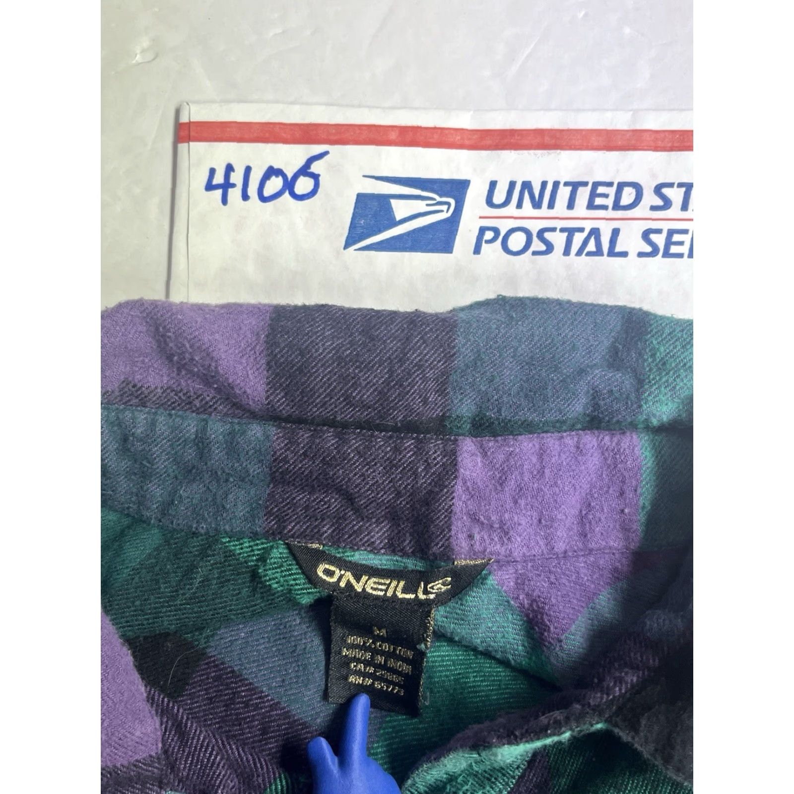 O'Neill O'Neill Women's Plaid Button-Down Shirt Size M Green Purple Multicolor Long Sleeve Casual Knit 100% Cotton Button-Up Shirt Womens Size M / US 6-8 / IT 42-44 - 8 Thumbnail