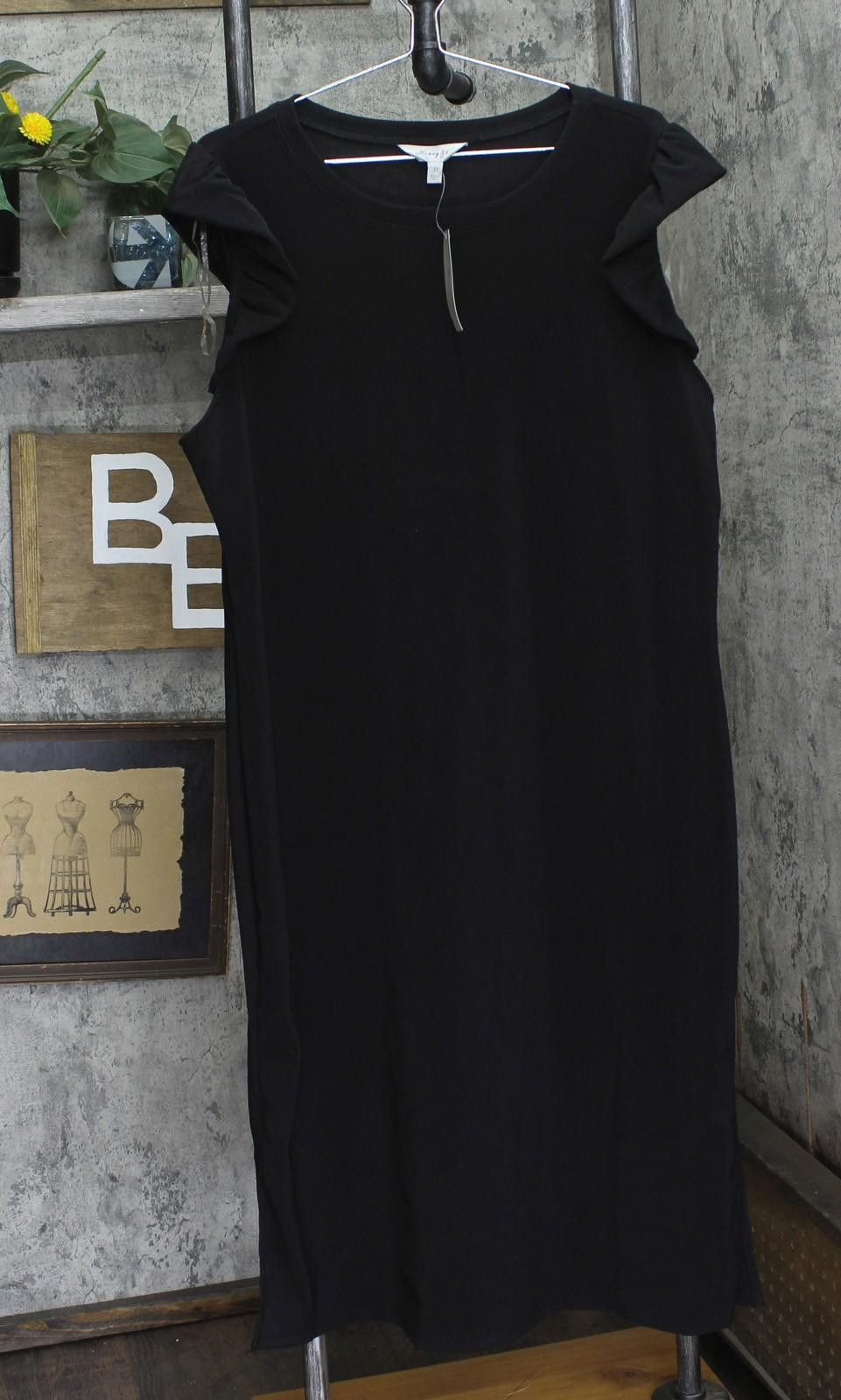 Other Nwt Honey & T Ruffle Cap Sleeve Plus Size Dress Black 1x Size XL / US 12-14 / IT 48-50 - 1 Thumbnail
