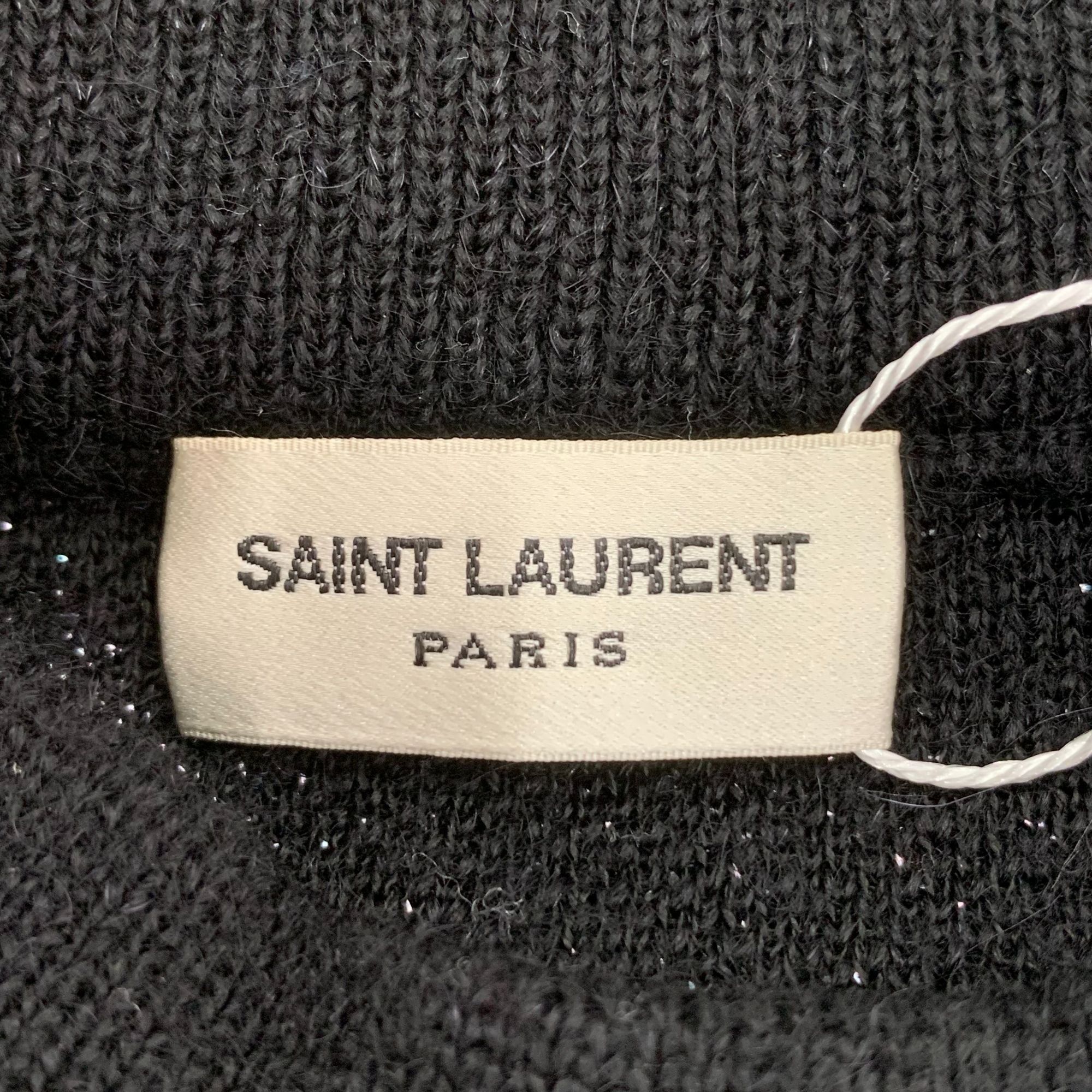 Saint Laurent Paris Saint Laurent Black Music Note Print Cotton Crew Neck Sweat Size L / US 10 / IT 46 - 2 Thumbnail