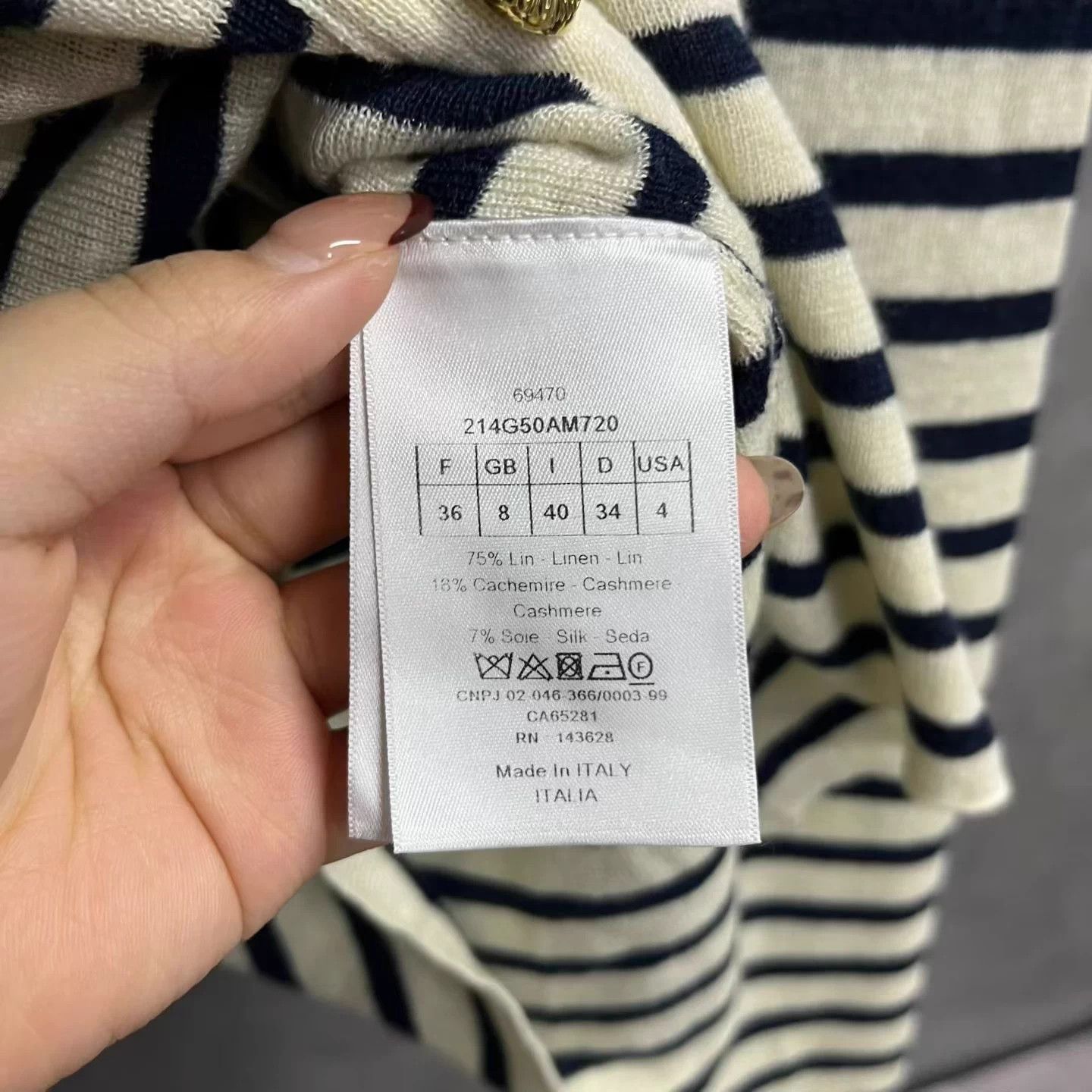 Dior Dior Black & White Striped Linen Silk Longsleeve Sweater 36 Size XS / US 0-2 / IT 36-38 - 4 Thumbnail