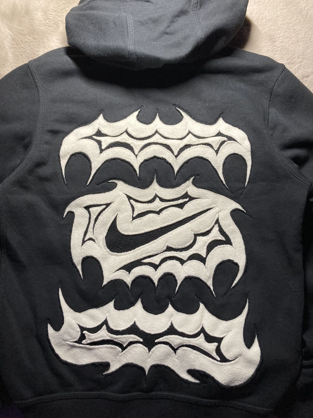 Nike × Vintage ⛩️nike hoodie custom vintage y2k big center logo fleece rare⛩️ Size US M / EU 48-50 / 2 - 5 Thumbnail