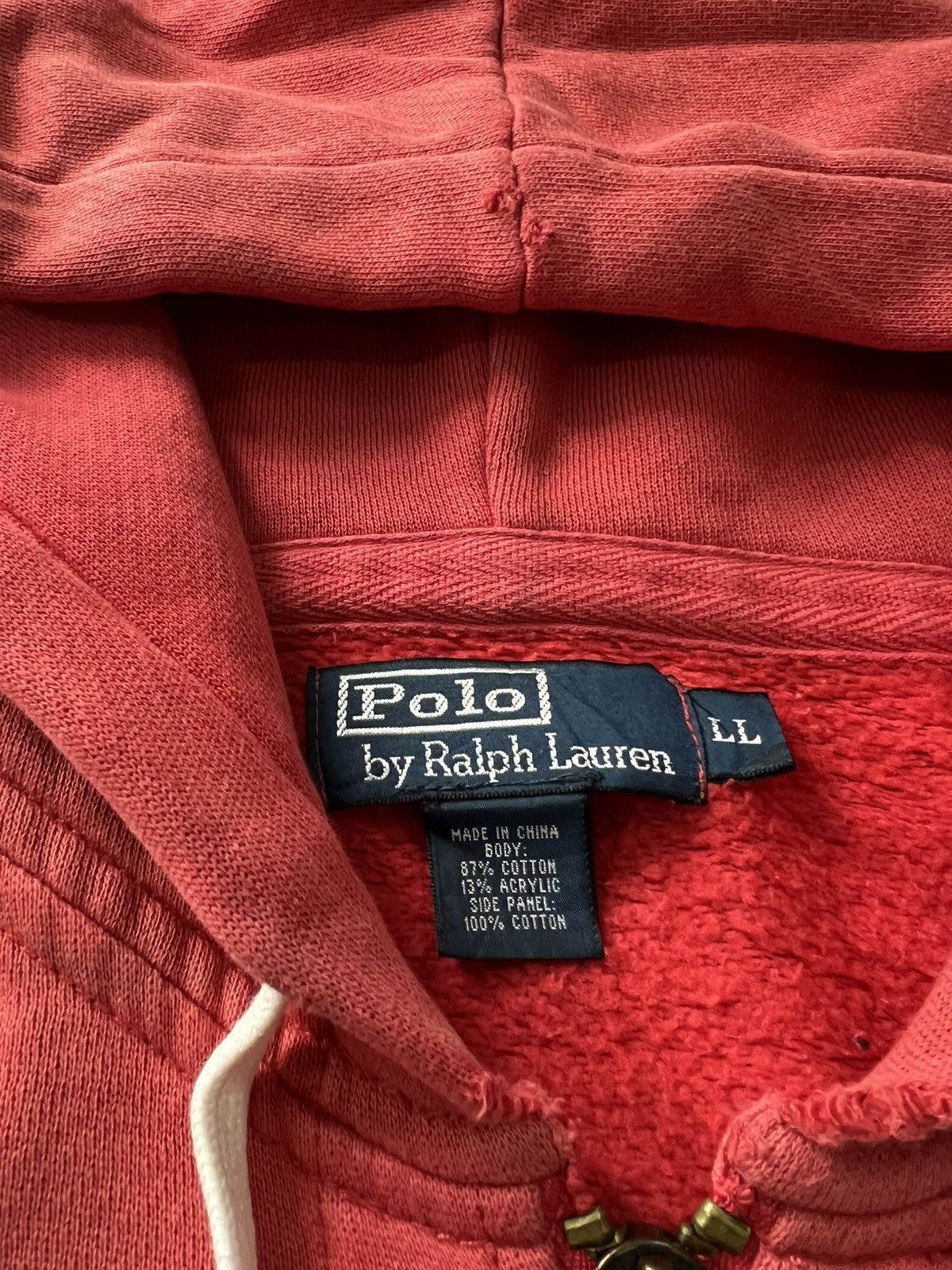 Polo Ralph Lauren Faded Polo Ralph Lauren Zip Up Hoodie Size US L / EU 52-54 / 3 - 3 Thumbnail