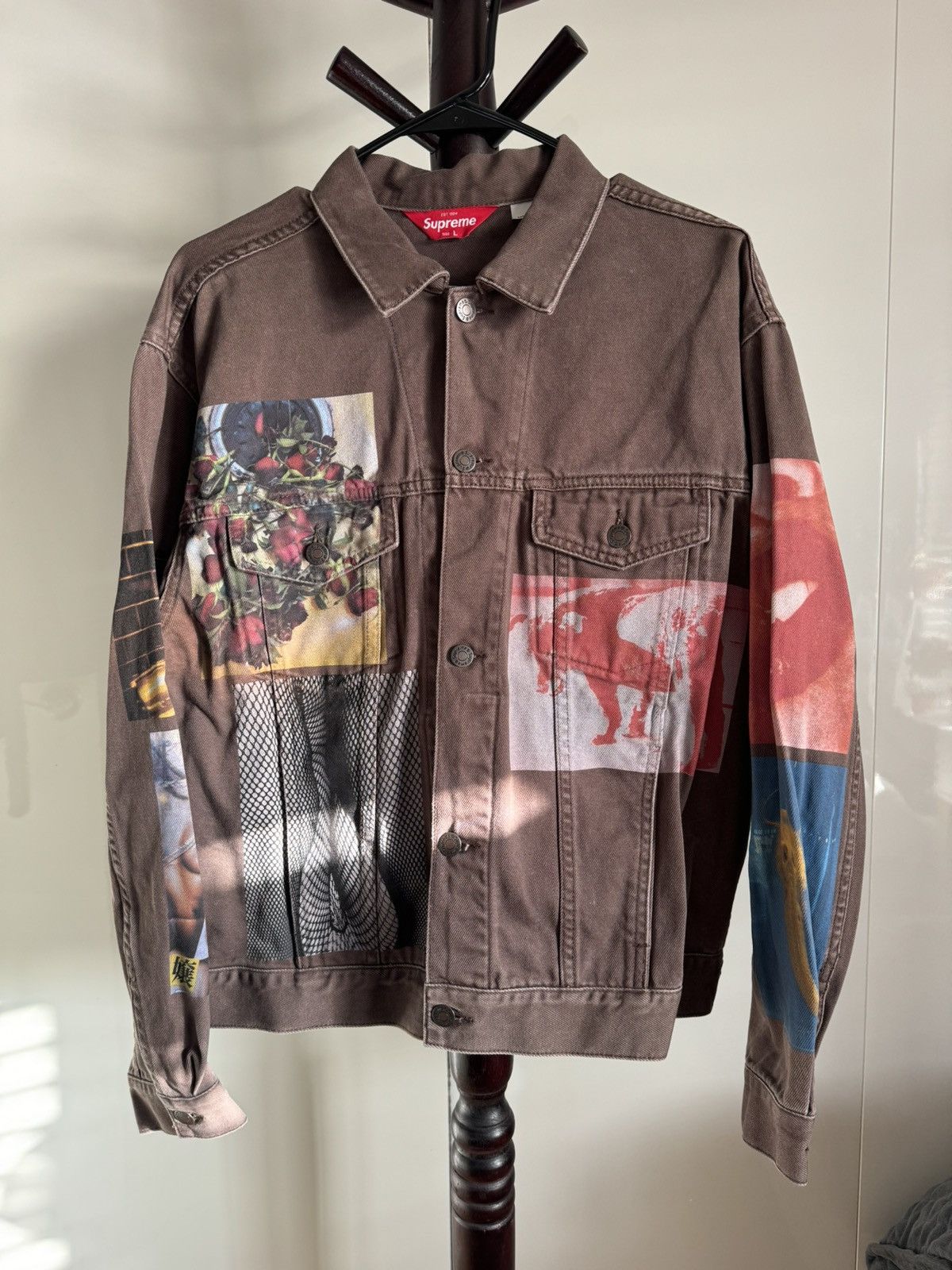 Pre-owned Supreme Daidō Moriyama Denim Trucker Jacket S/s 2022 In Brown