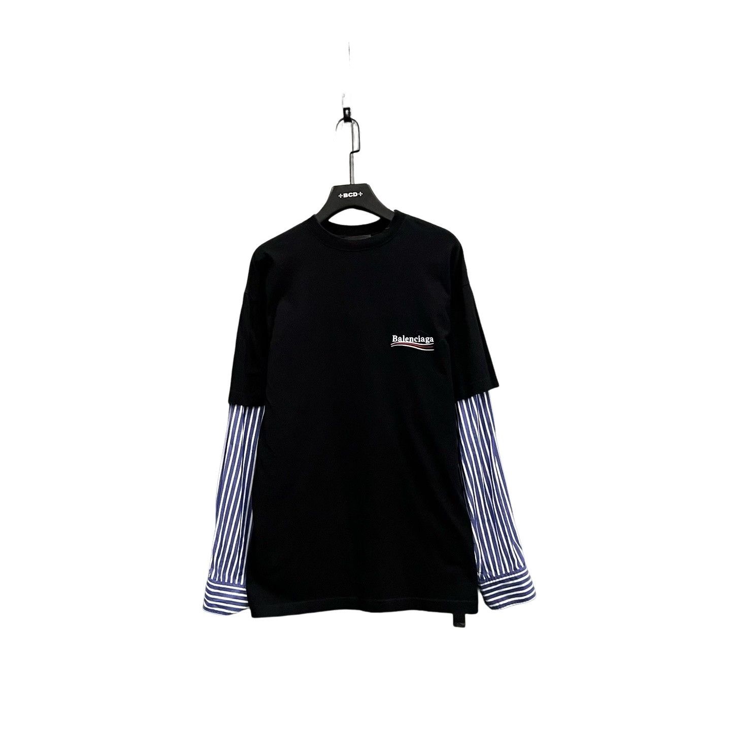 Balenciaga Balenciaga Layered Logo Long Sleeve Size M Size US M / EU 48-50 / 2 - 1 Thumbnail