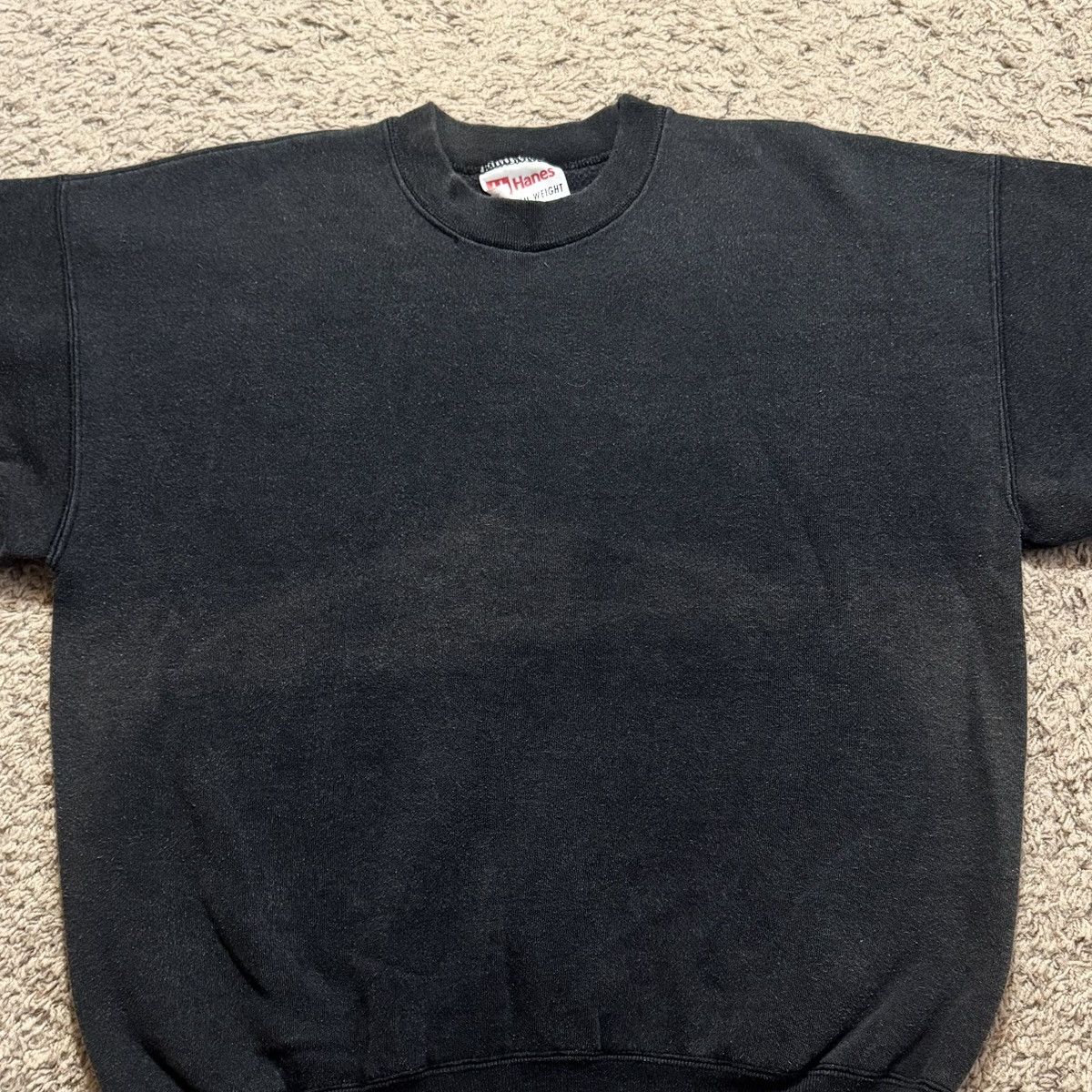 Vintage Vintage 90's Black Fade Blank Minimalist Sweatshirt Size US XL / EU 56 / 4 - 3 Thumbnail