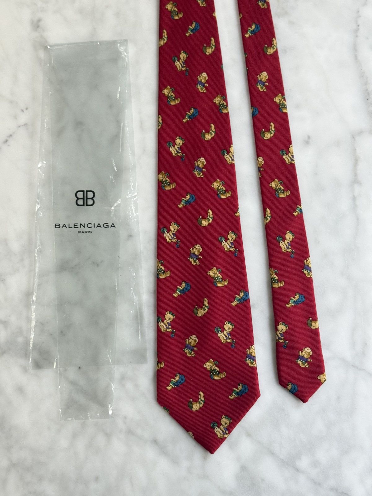 Balenciaga Balenciaga Teddy Bear Tie DEADSTOCK Original Plastic Vintage Size ONE SIZE - 1 Thumbnail