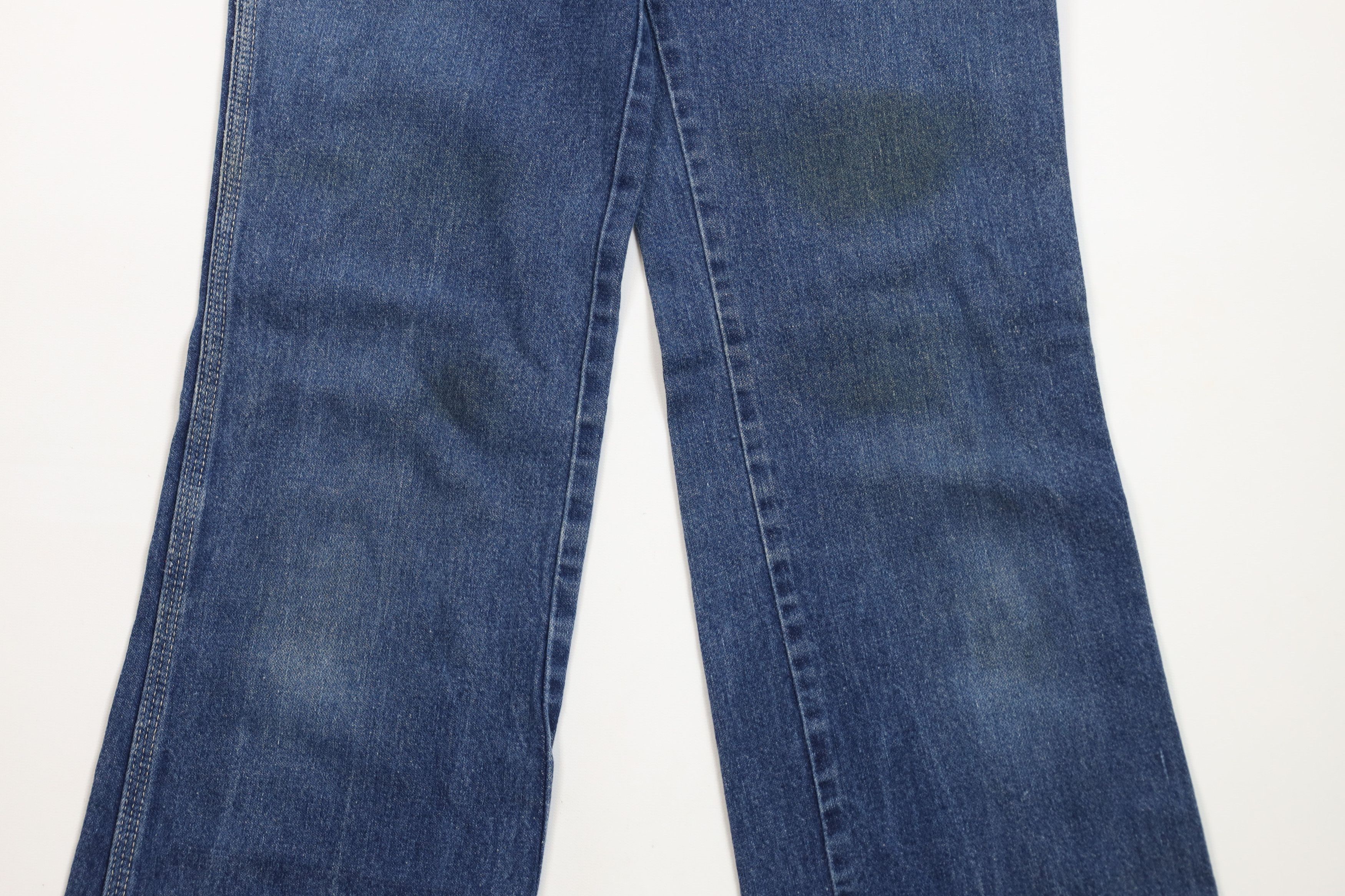 Vintage × Wrangler Vintage 70s Wrangler Flared Wide Leg Denim Jeans Blue USA Size 28" / US 6 / IT 42 - 3 Thumbnail