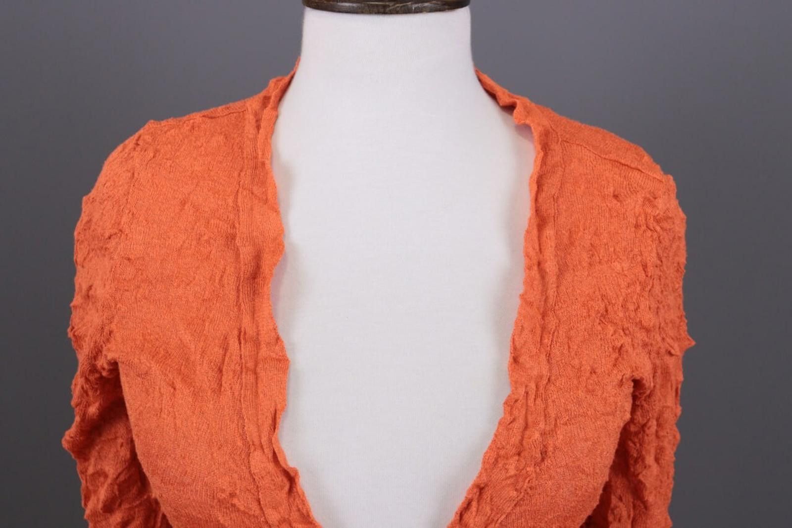 Designer Aventures des Toiles Orange Button Down Shirt Size 38 / S Size M / US 6-8 / IT 42-44 - 5 Thumbnail