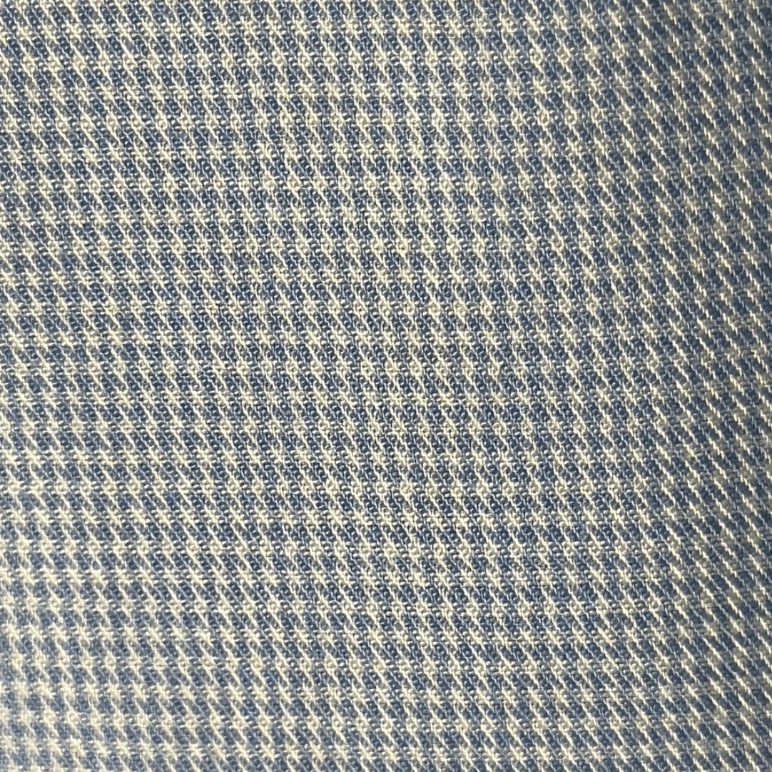 Eton ETON Shirt Mens Contemporary Blue Houndstooth Button Up Long Sleeve Cotton 41 16 Size US L / EU 52-54 / 3 - 4 Thumbnail