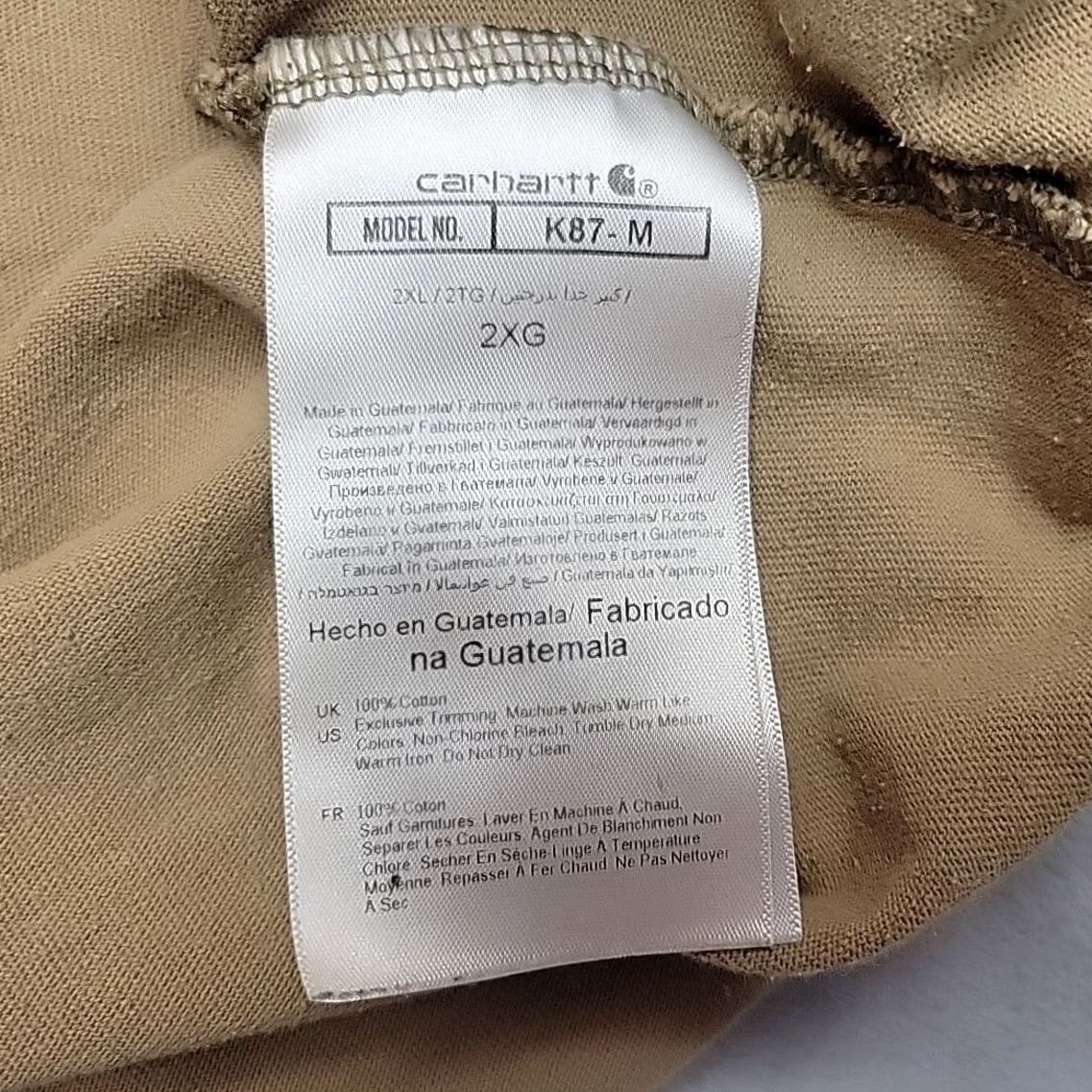 Carhartt Carhartt Shirt Mens 2XL Brown Loose Fit Short Sleeve Crewneck Pocket Tee K87 Size US XXL / EU 58 / 5 - 7 Thumbnail