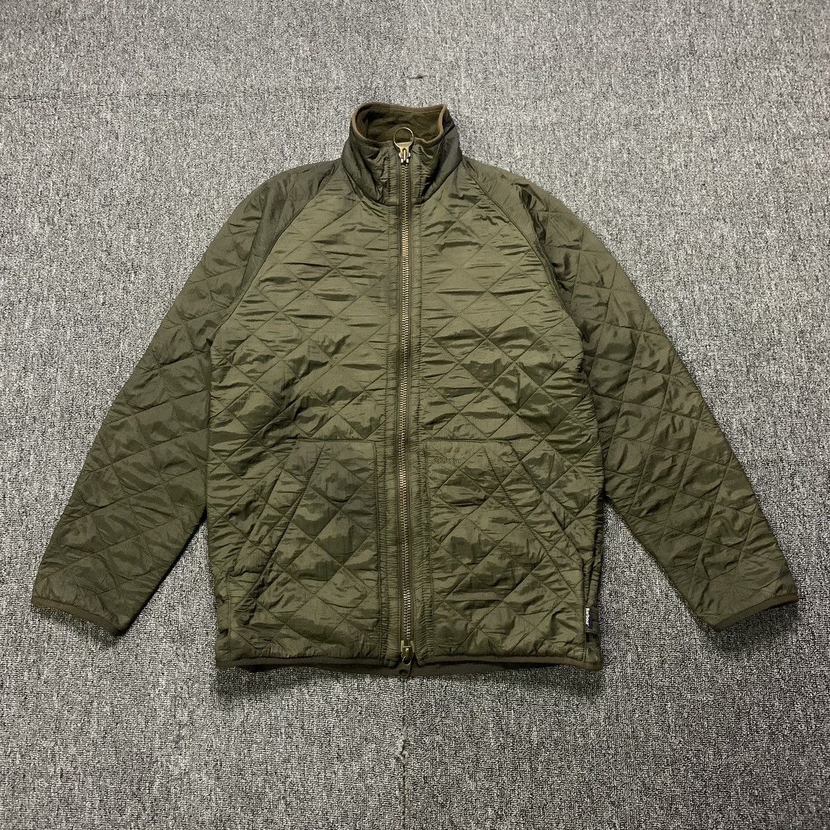 image of Barbour Quilted Zipper Light Jacket in Army Green, Men's (Size Medium)