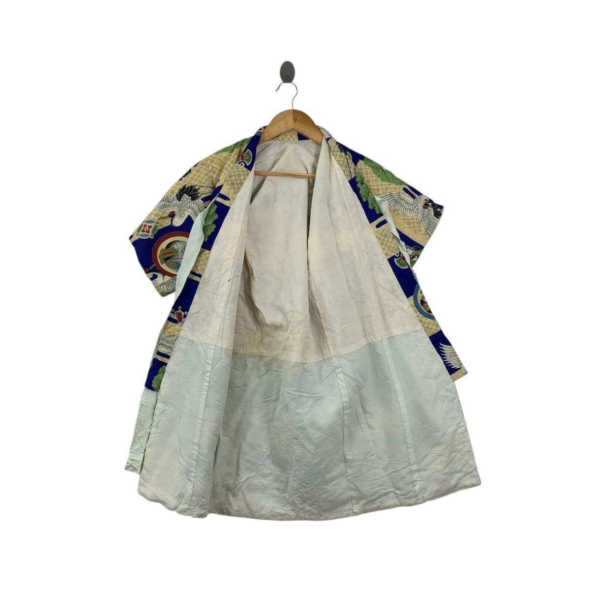 Vintage Vintage 70s KIMONO JAPAN SEIGAIHA CRANE Traditional Geisha Size S / US 4 / IT 40 - 6 Thumbnail