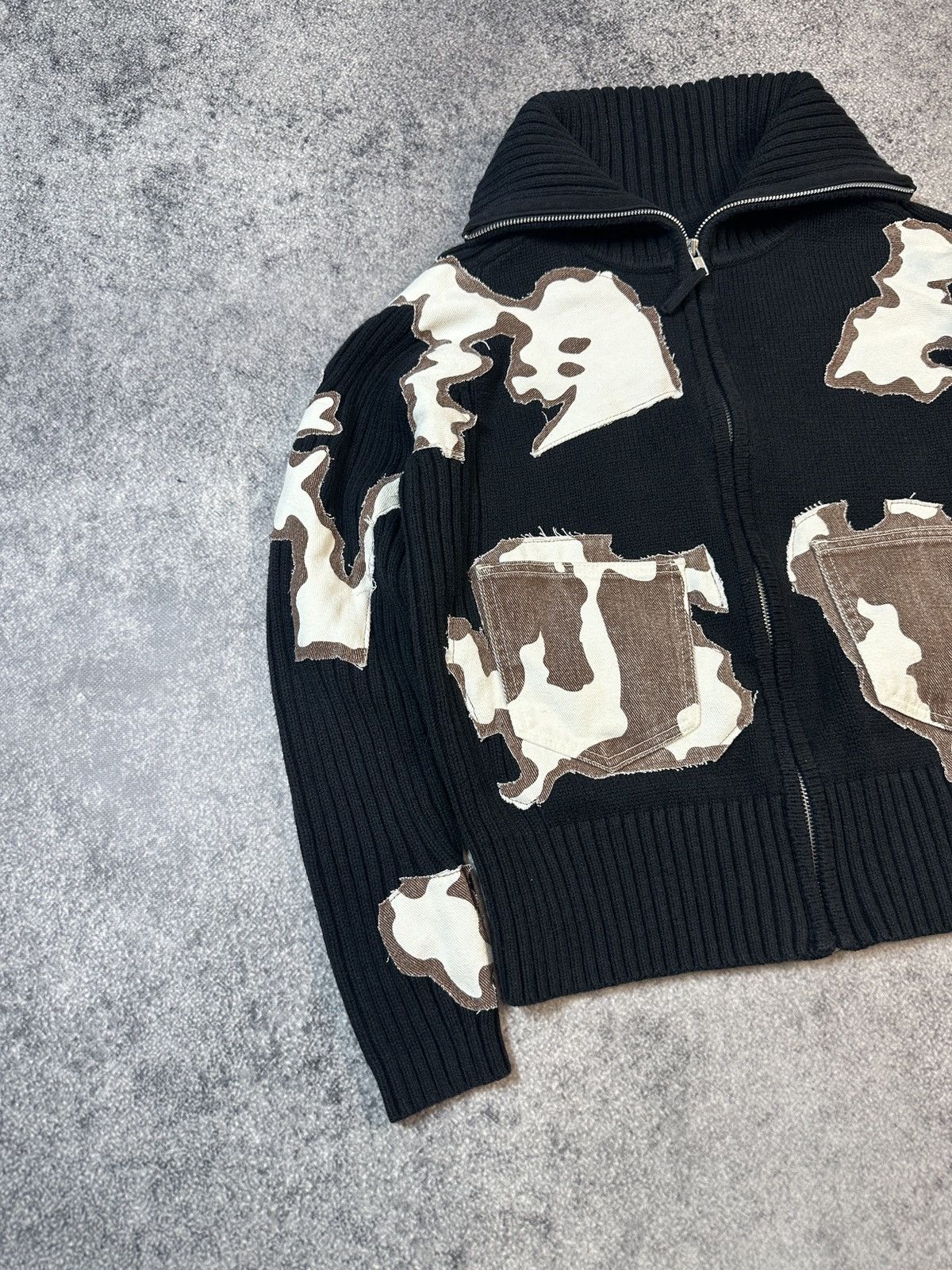 Other Y2K Cow Custom Sweater Zip Up Avant Garde Style Rare USA M Size US M / EU 48-50 / 2 - 2 Thumbnail