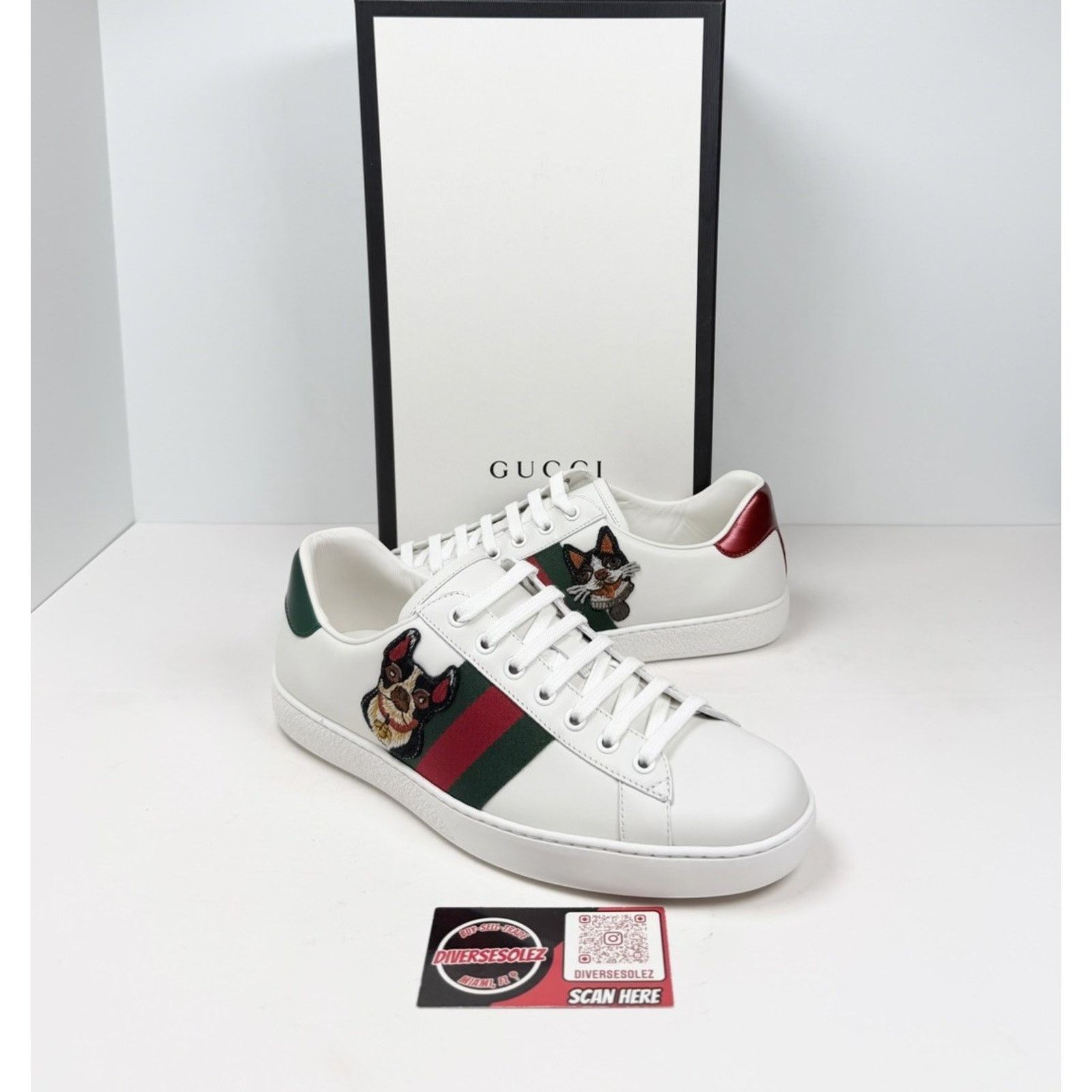 Gucci Size 7G/7.5US - Gucci Ace Leather Sneakers NEW Size US 7.5 / EU 40-41 - 1 Thumbnail