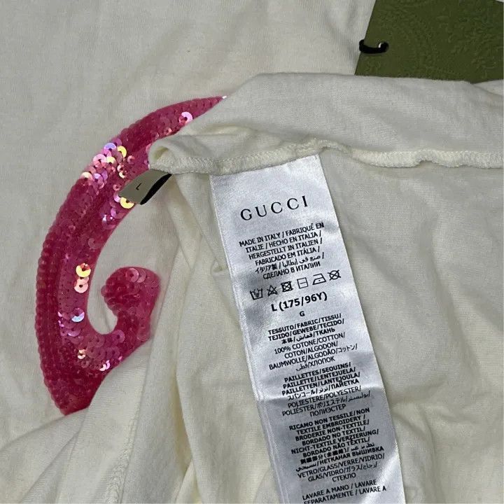 Gucci Gucci White Ice Cream Print Short Sleeve T-Shirt-2507 Size L / US 10 / IT 46 - 4 Thumbnail