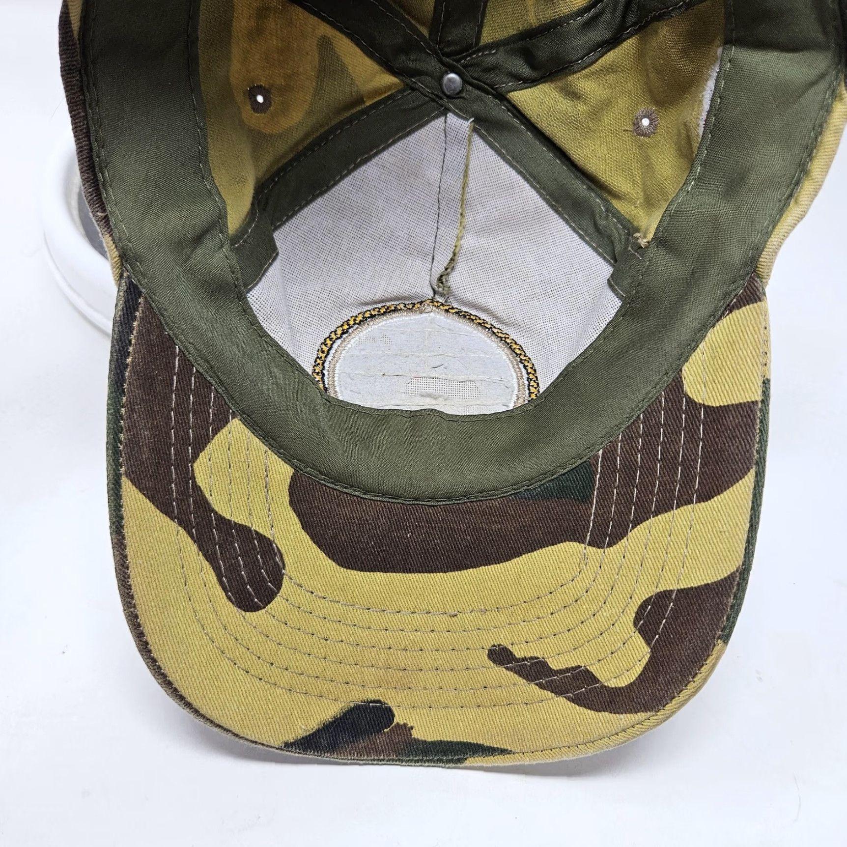 Vintage United States Marine Corps Hat Cap Strap Back Camo Patch American Flag Mens Size ONE SIZE - 6 Thumbnail