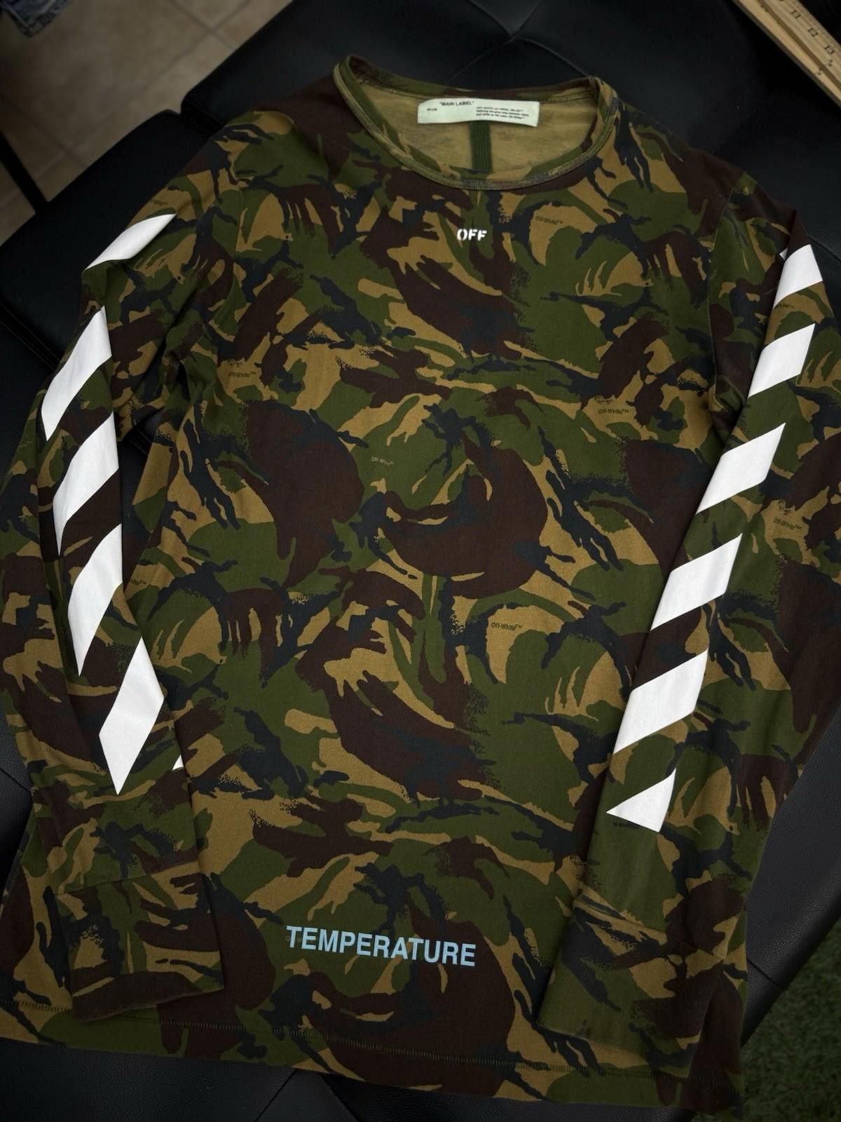 Off-White Off White Camouflage Long Sleeve Tshirt Size XL “Temperature Size US XL / EU 56 / 4 - 5 Thumbnail