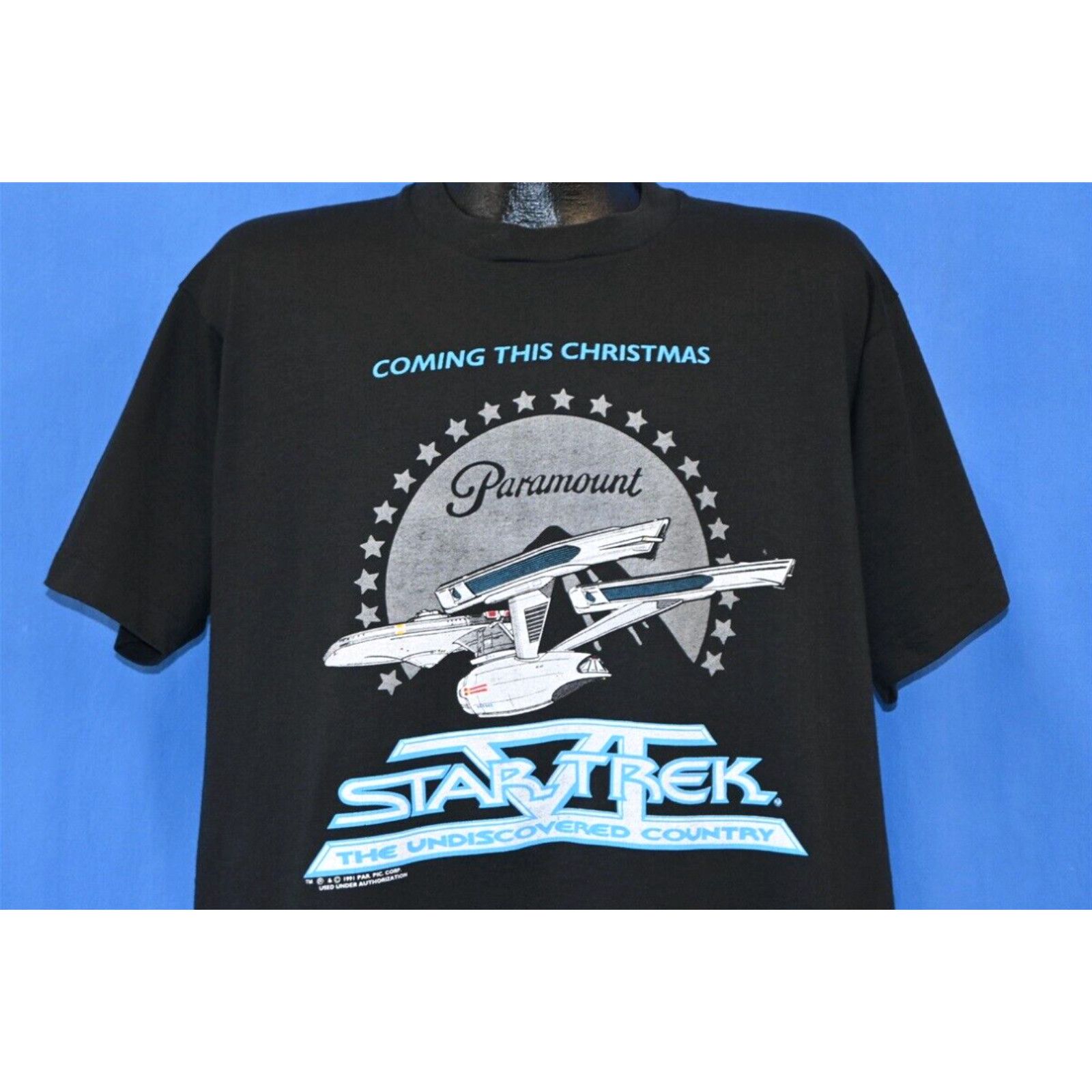 image of Screen Stars Vintage 90's Star Trek Vi: Undiscovered Country Sci-Fi Film Promo T-Shirt XL in White