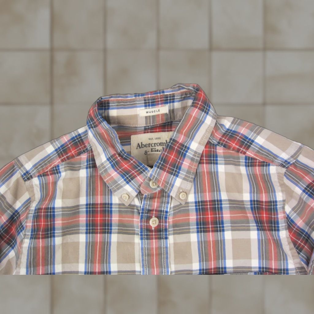 Abercrombie & Fitch VINTAGE Abercrombie & Fitch Shirt Mens M Plaid Button-Up Long Sleeve Collared Western Casual Brown Size US M / EU 48-50 / 2 - 1 Thumbnail