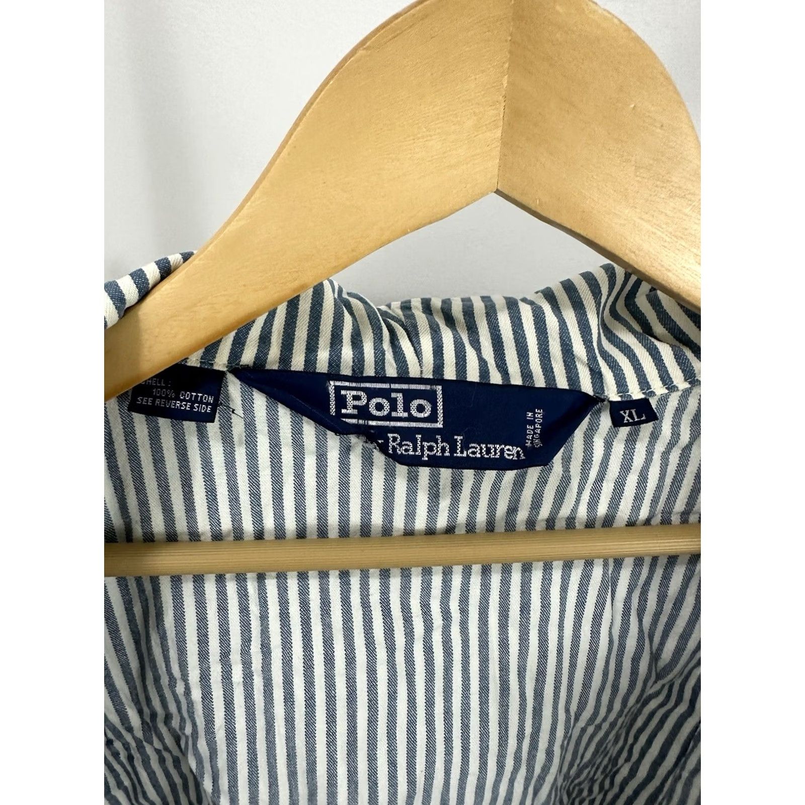 Polo Ralph Lauren VTG 90s Polo Ralph Lauren Pony Nautical Striped Boat Hooded Full Zip Jacket XL Mens Jacket Size US XL / EU 56 / 4 - 4 Thumbnail